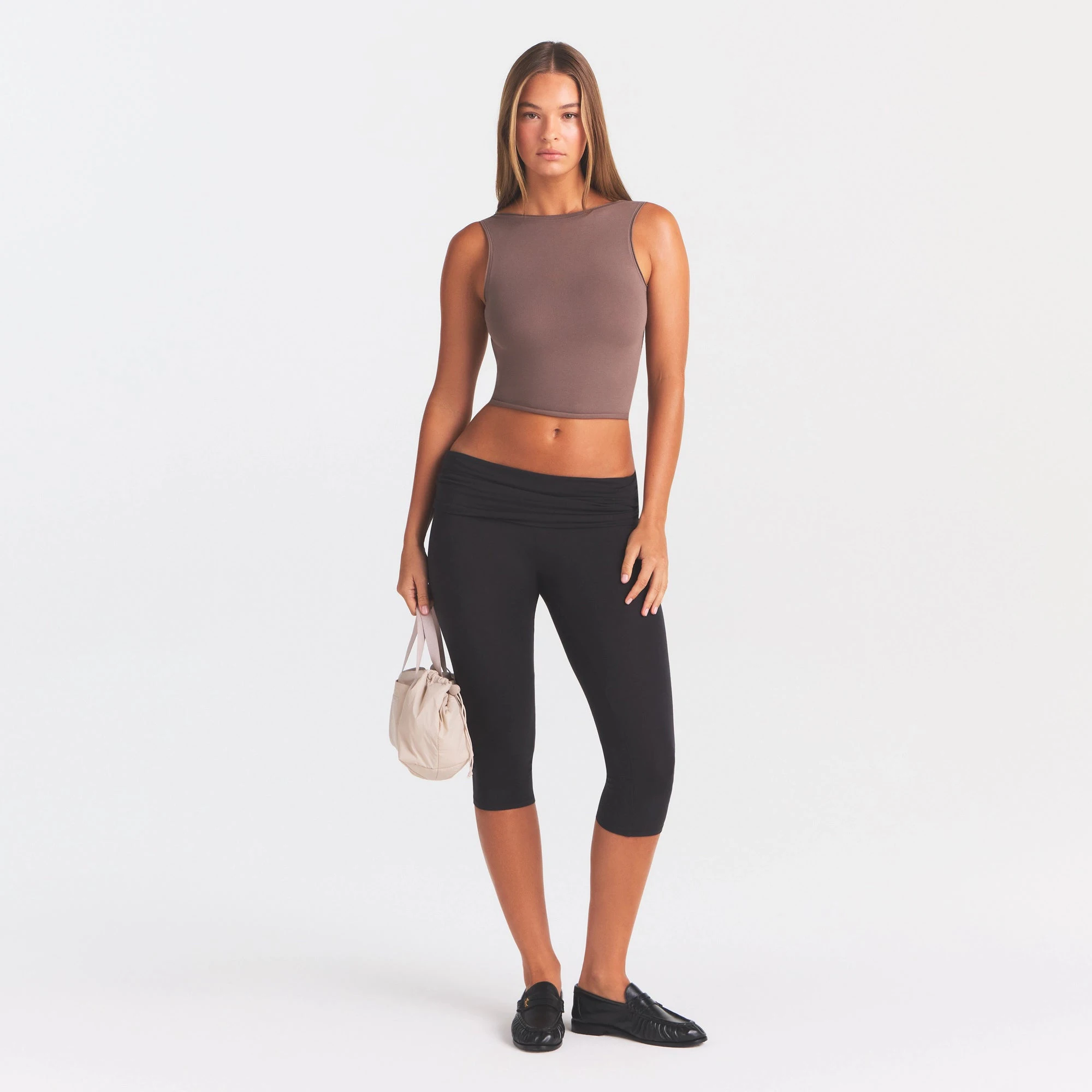 COTTON JERSEY TIE BACK TANK | AMETHYST & LAYS FLAT ON A WHITE BACKGROUND | FLT