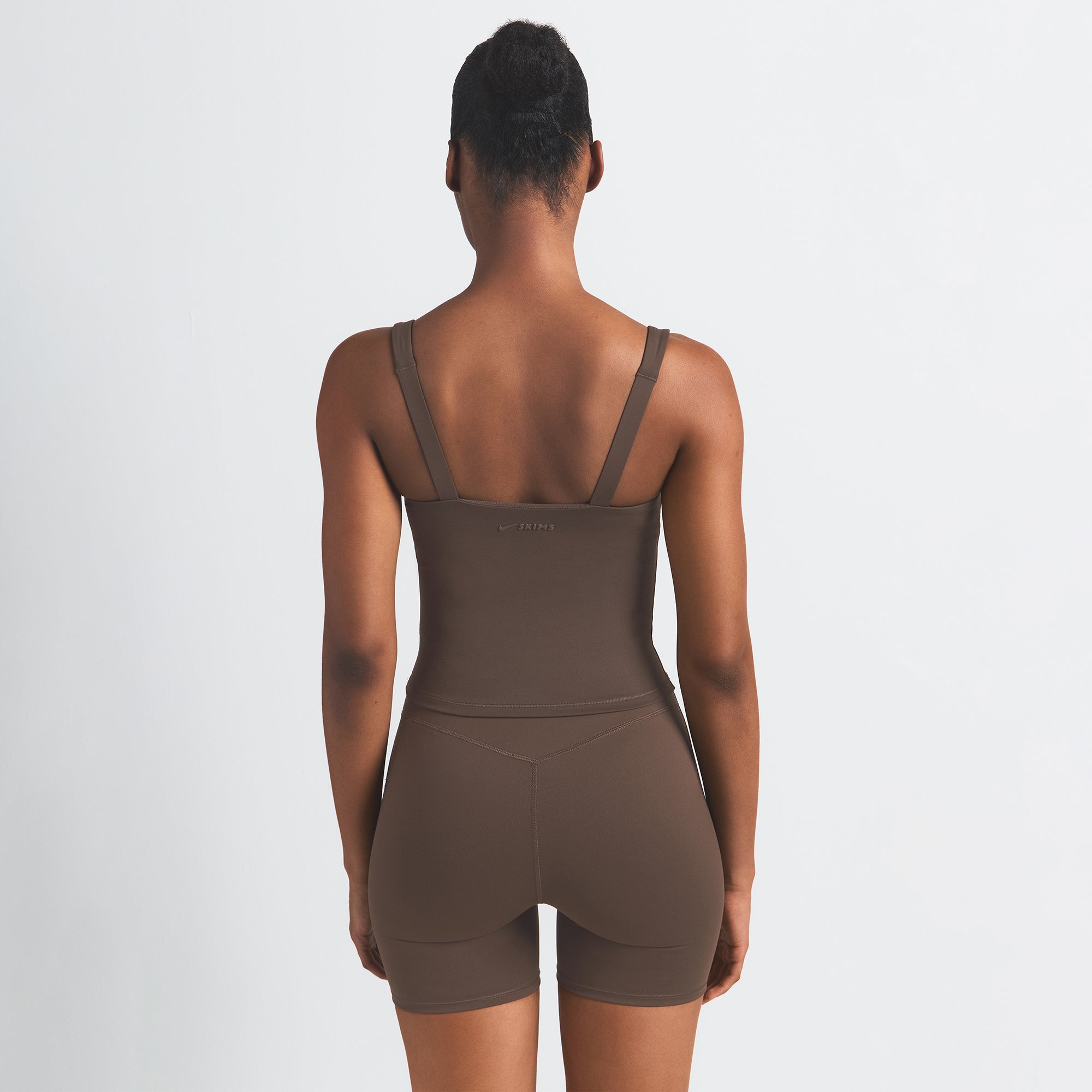 NikeSKIMS MATTE SQUARE NECK TANK | DARK SEPIA | SKIMS