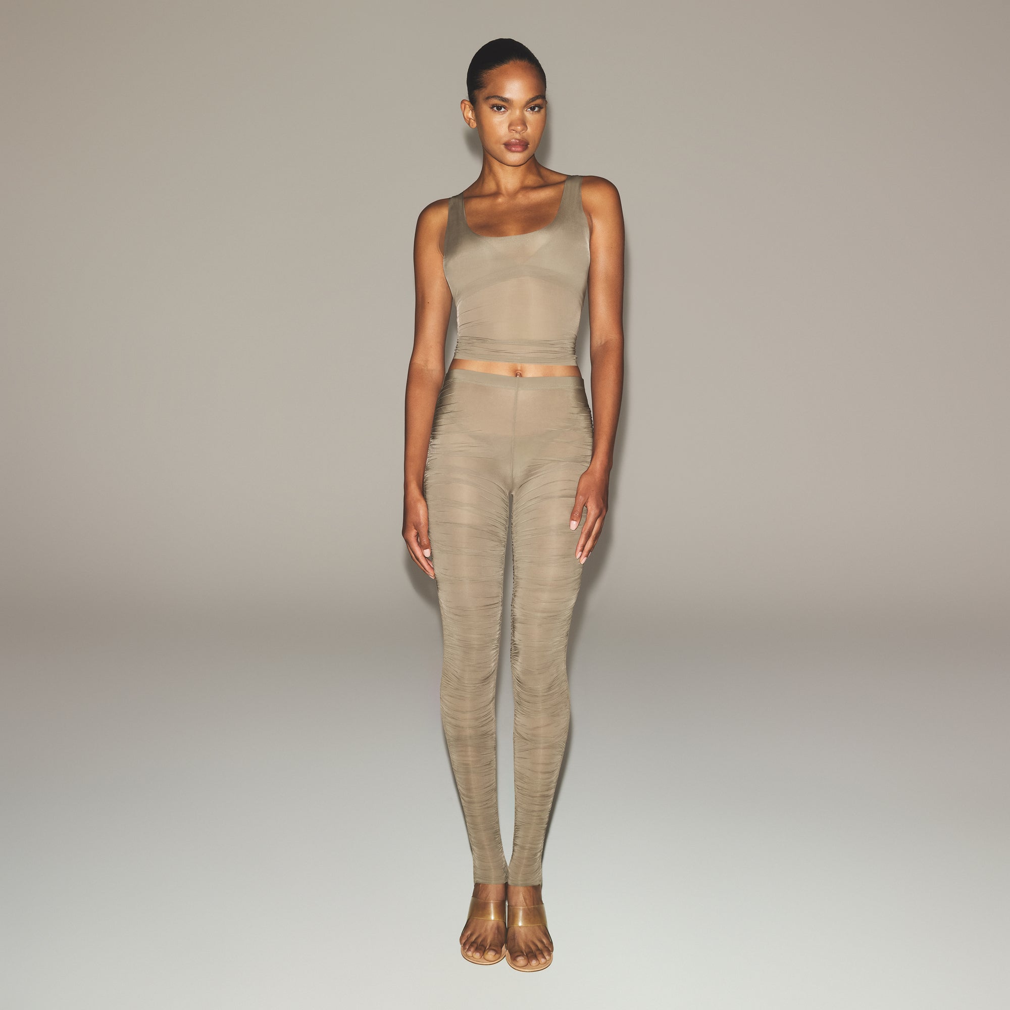 MILKY SHEER TANK | TRUFFLE