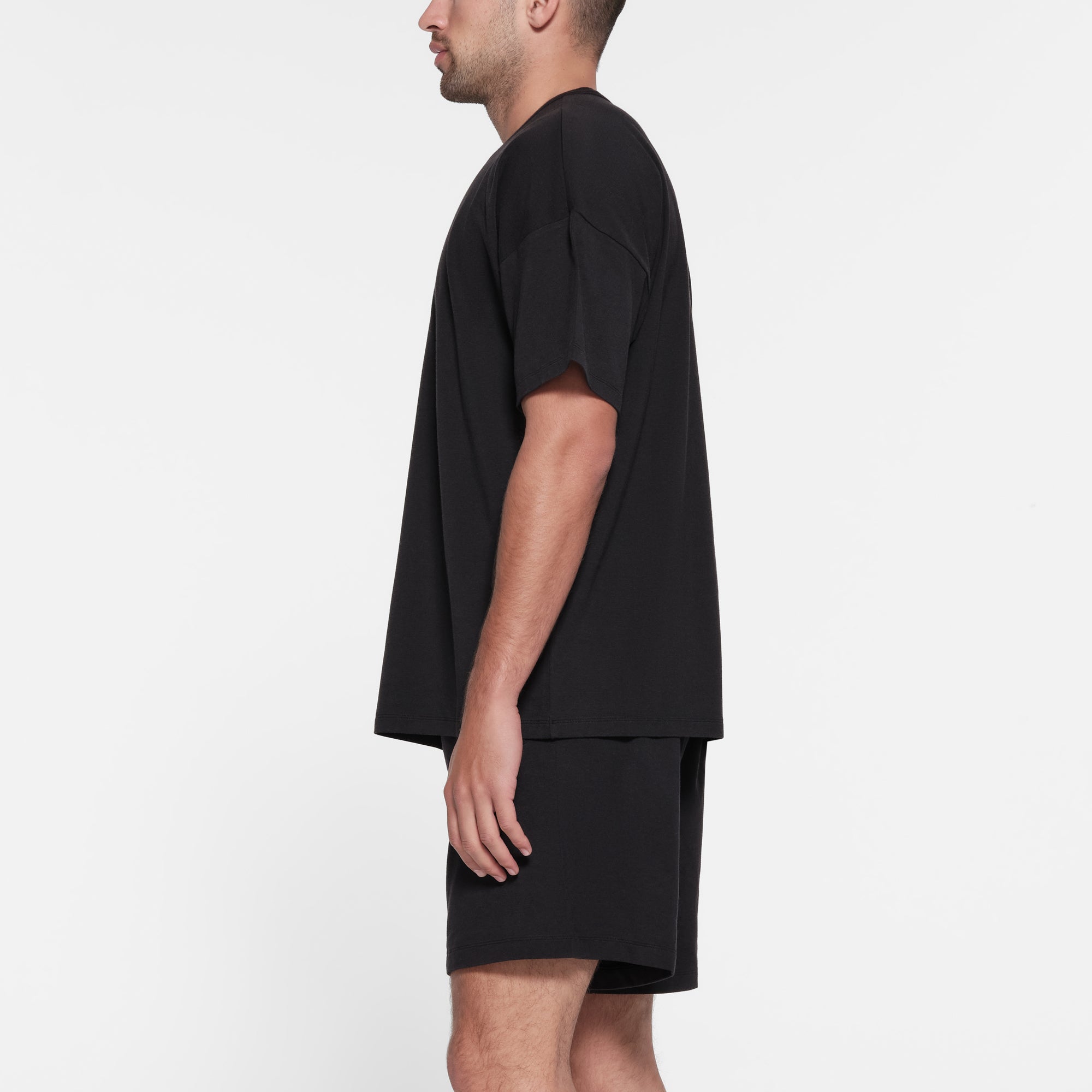 Skims Black Jersey Lounge Oversized T Shirt Obsidian