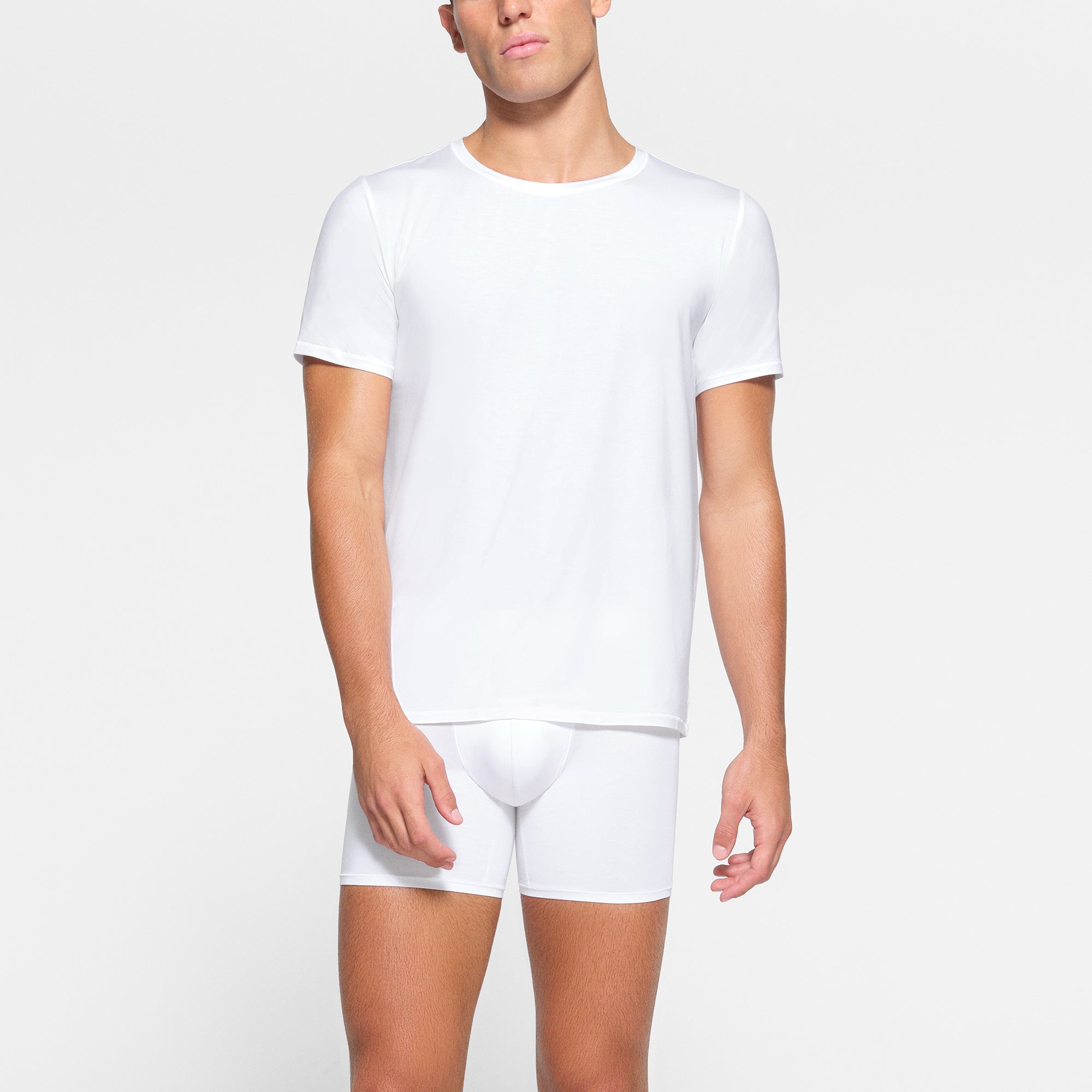 【関税込み】SKIMS ホワイト SKIMS Stretch Tシャツ 3枚セット SKIMS STRETCH MENS T-SHIRT 3-PACK | CHALK