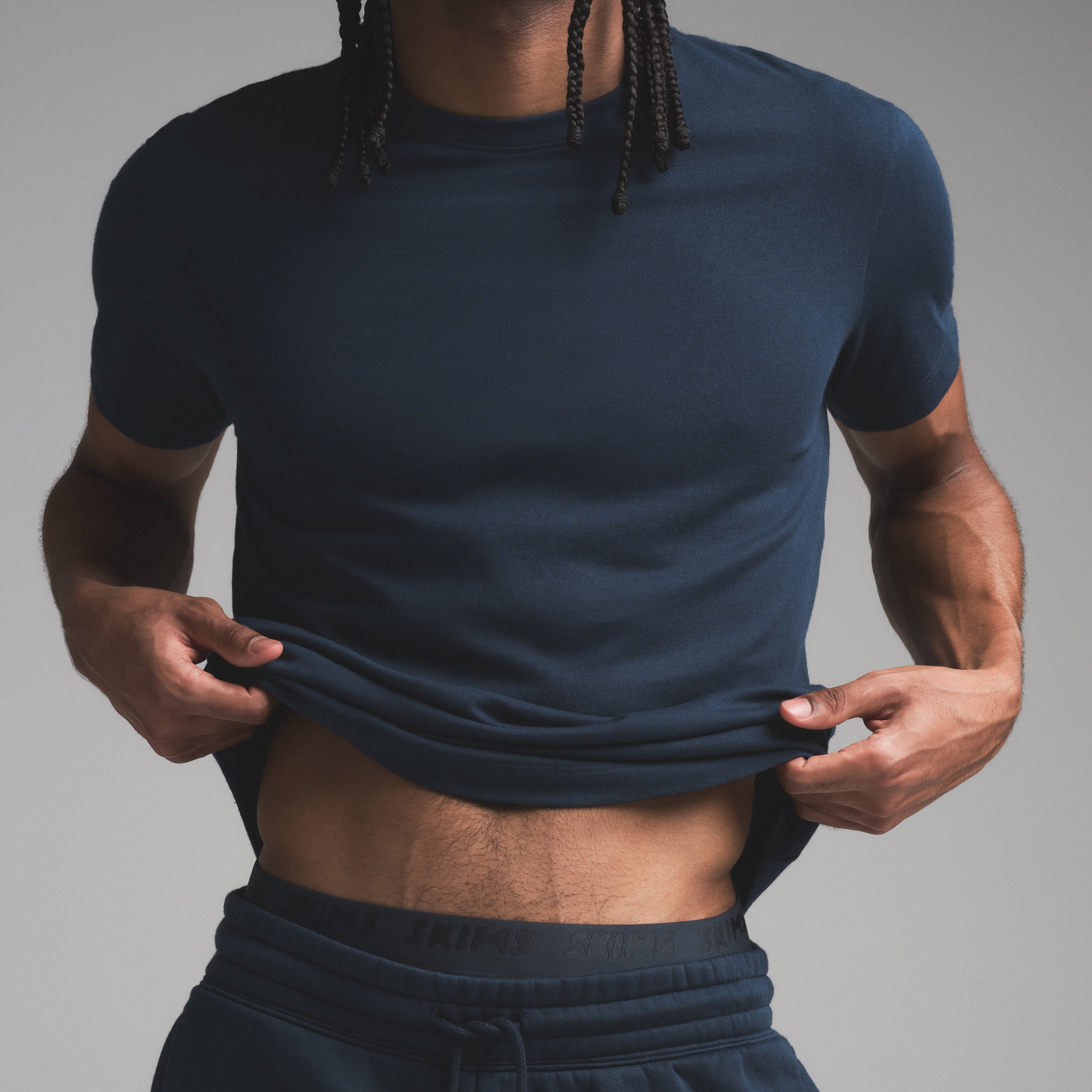【関税込み】SKIMS ネイビー SKIMS Cotton クラシック Tシャツ COTTON JERSEY T-SHIRT | NAVY