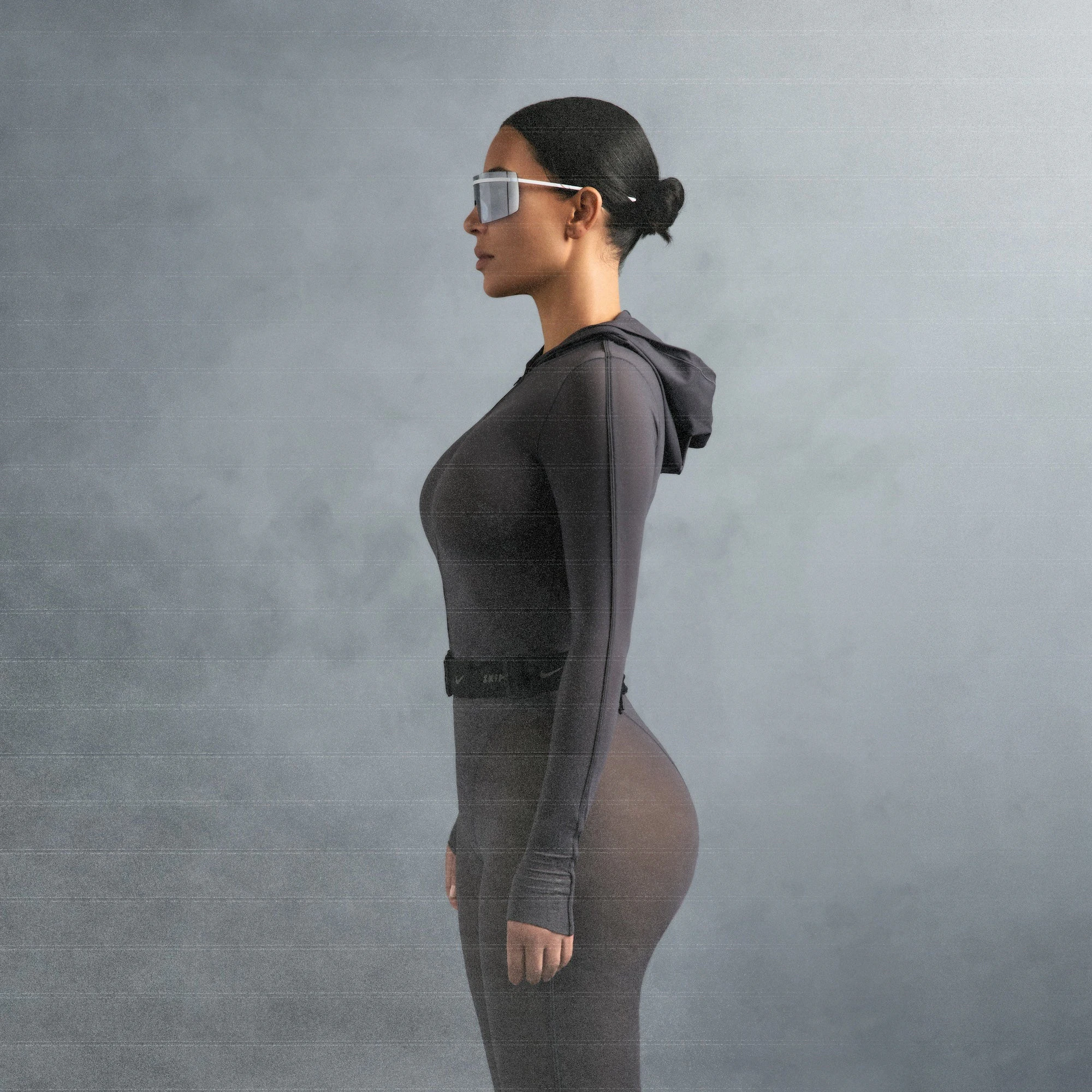 NikeSKIMS WEIGHTLESS LAYERS ZIP UP HOODIE | LEAD ON A MODEL SIDE VIEW @ | FOCUS: 0.0, 1.0, 0.9