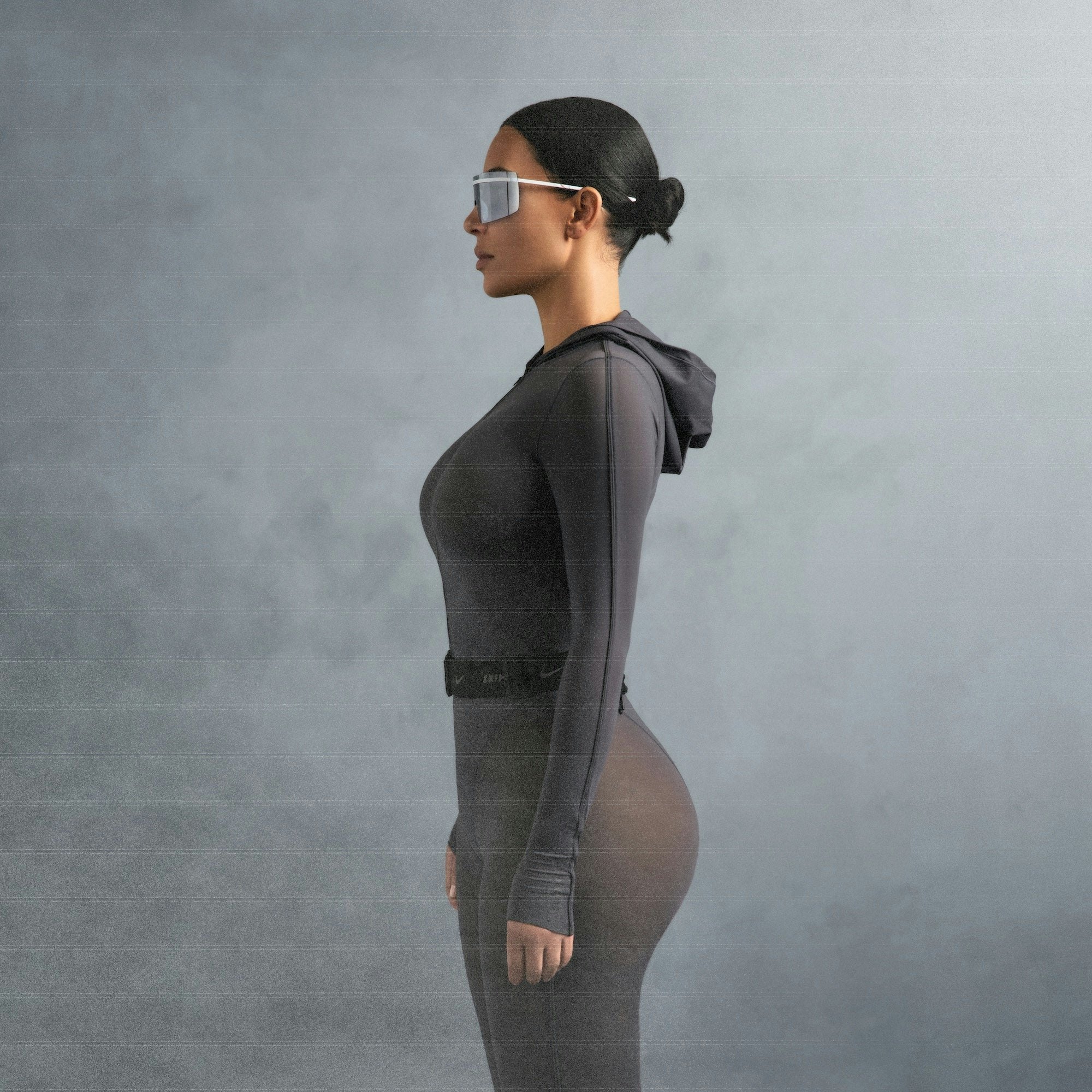 NikeSKIMS WEIGHTLESS LAYERS ZIP UP HOODIE | LEAD ON A MODEL SIDE VIEW @ | FOCUS: 0.0, 1.0, 0.9