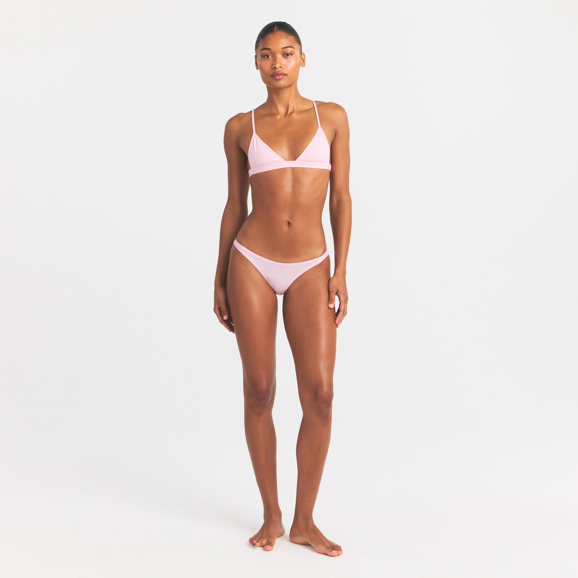 EVERYDAY COTTON BIKINI | PEONY ON A MODEL FRONT VIEW @ | FOCUS: 0.0, 1.0, 0.9