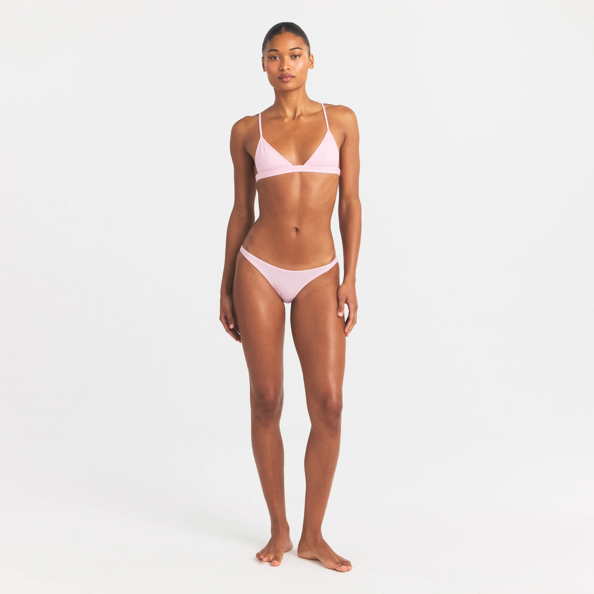 EVERYDAY COTTON BIKINI | PEONY ON A MODEL FRONT VIEW @ | FOCUS: 0.0, 1.0, 0.9