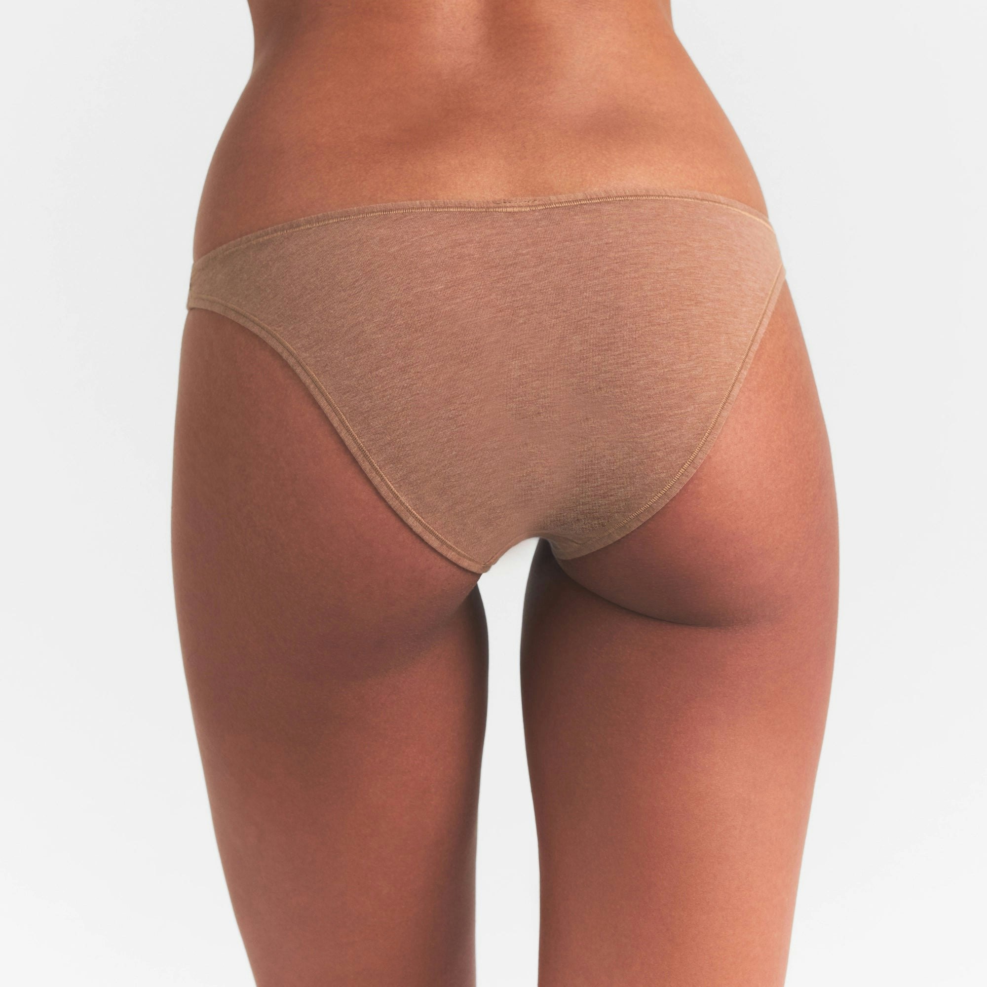 EVERYDAY COTTON BIKINI | SIENNA HEATHER ON A MODEL SIDE VIEW @ | FOCUS: 0.0, 1.0, 0.9