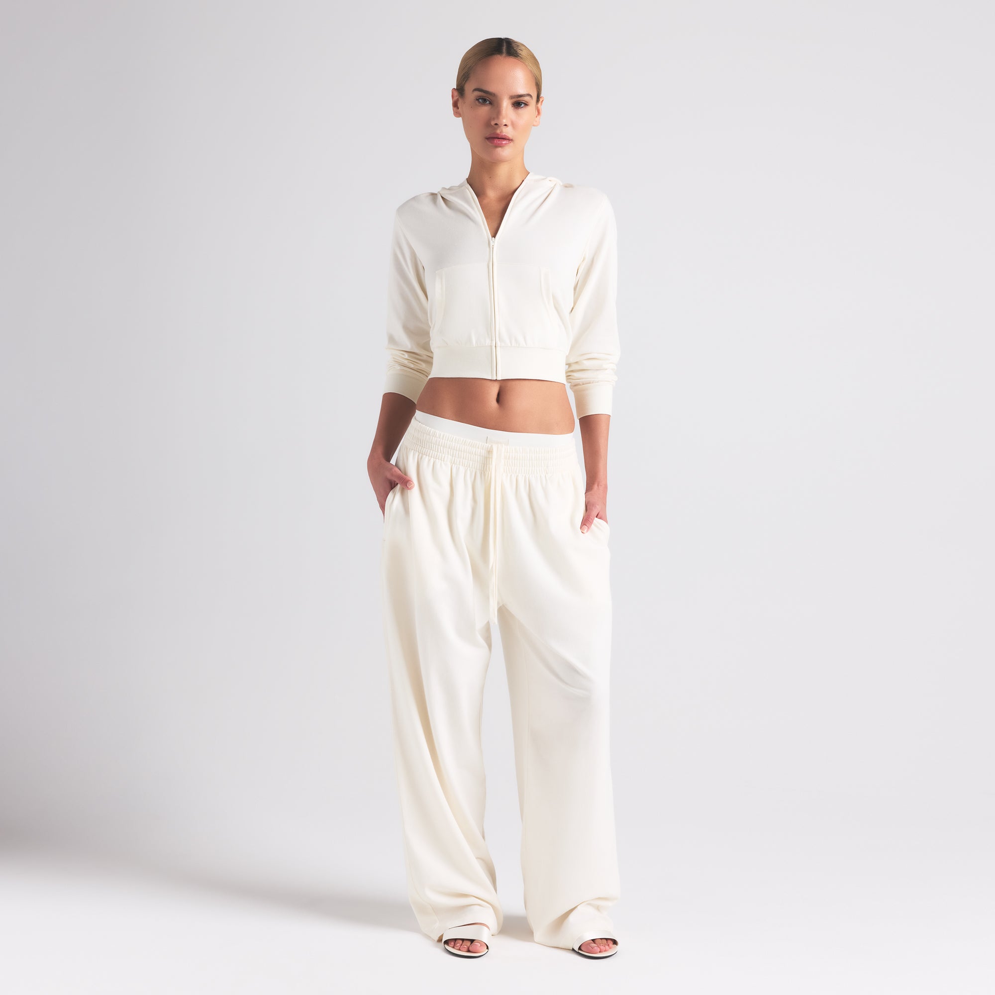 SKIMS★コットンジャージー ワイドレッグパンツ COTTON JERSEY STRAIGHT LEG PANT | SOOT