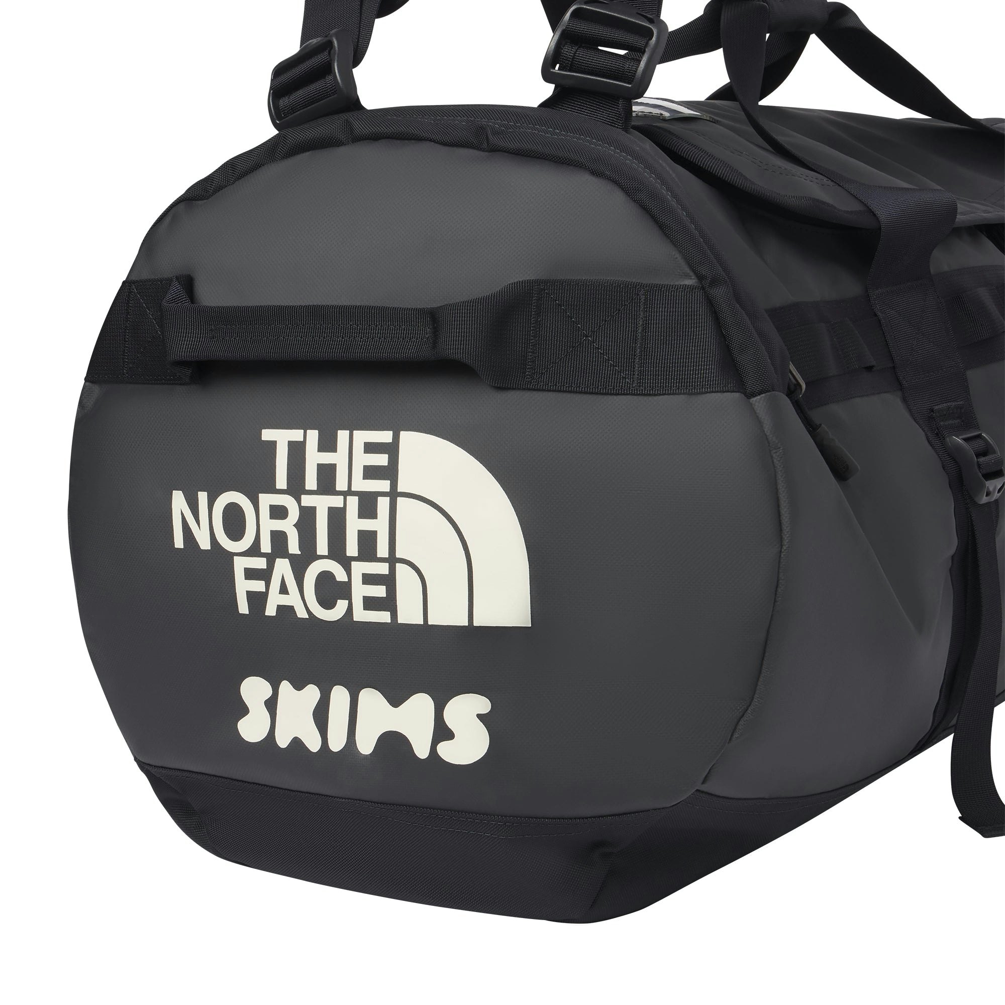 THE NORTH FACE X SKIMS LARGE BASE CAMP DUFFLE BAG | ONYX ADDITIONAL FABRIC DETAILS