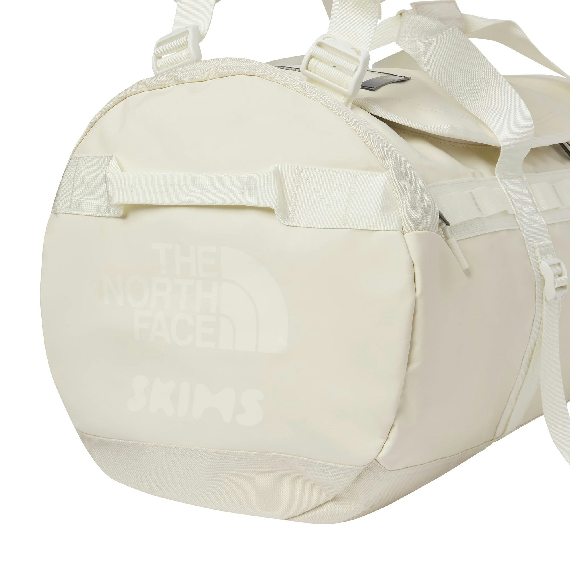 THE NORTH FACE X SKIMS LARGE BASE CAMP DUFFLE BAG | BONE ADDITIONAL FABRIC DETAILS