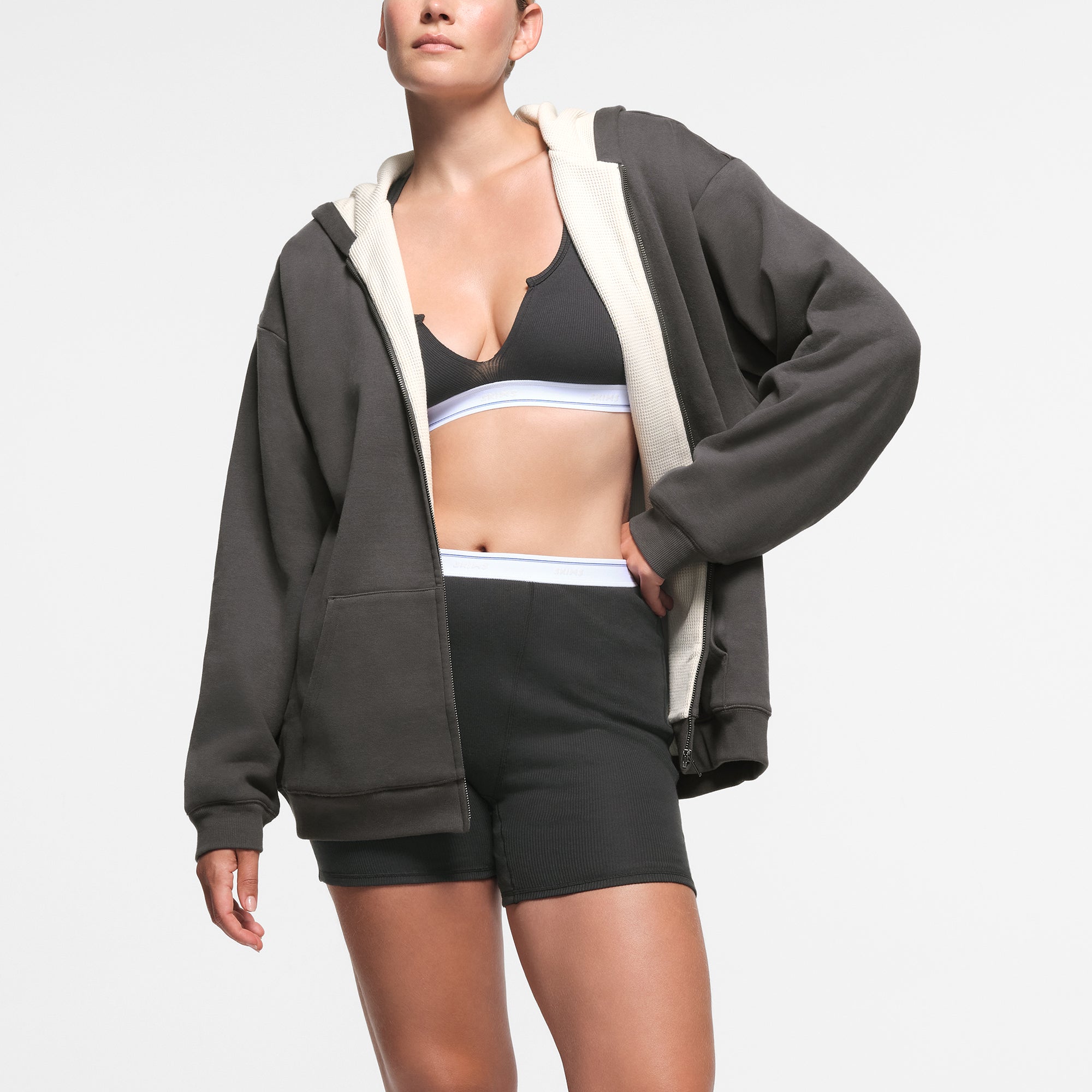 Skims waffle hoodie online