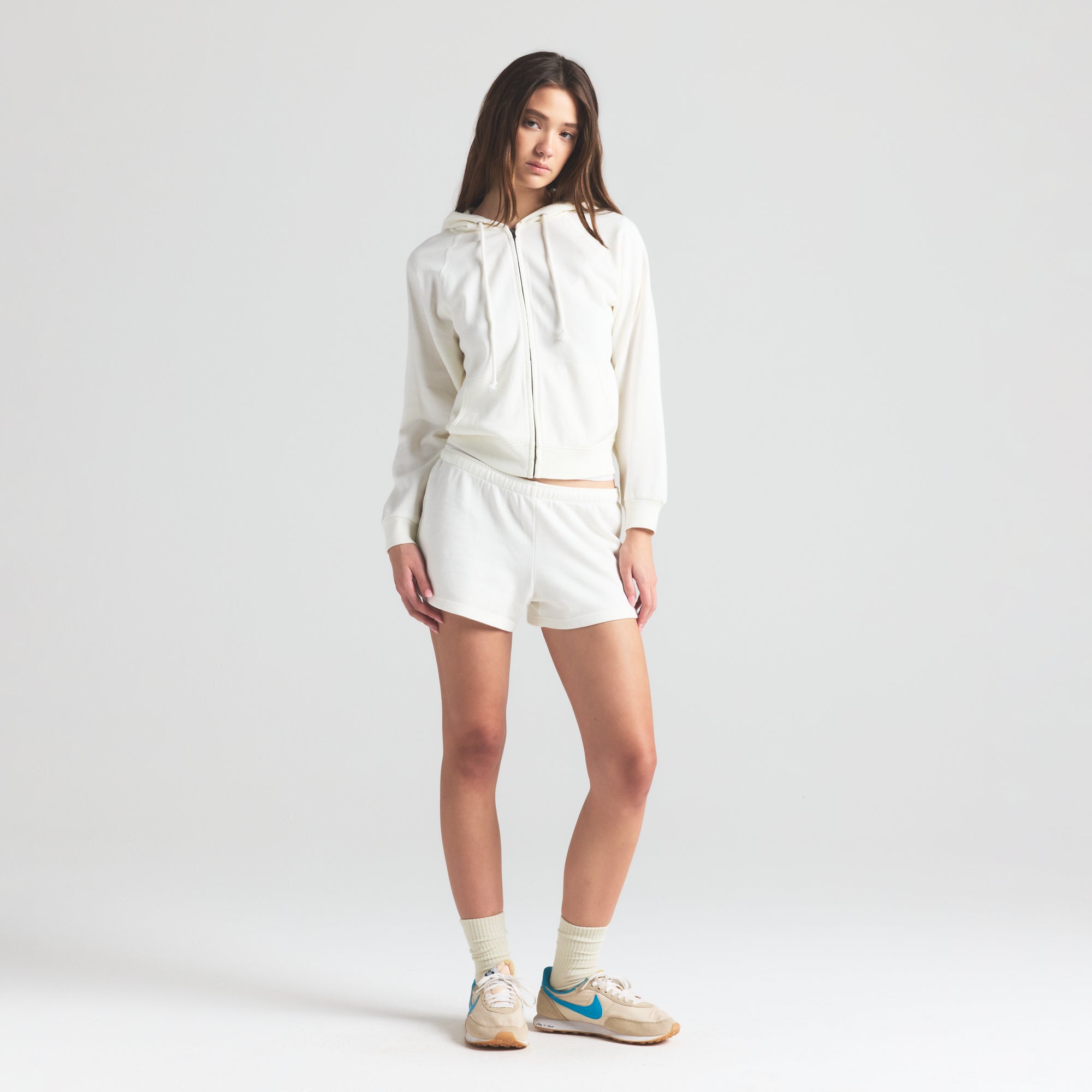 skims ジップアップフーディー COTTON FLEECE CLASSIC ZIP UP HOODIE | LIGHT HEATHER GREY