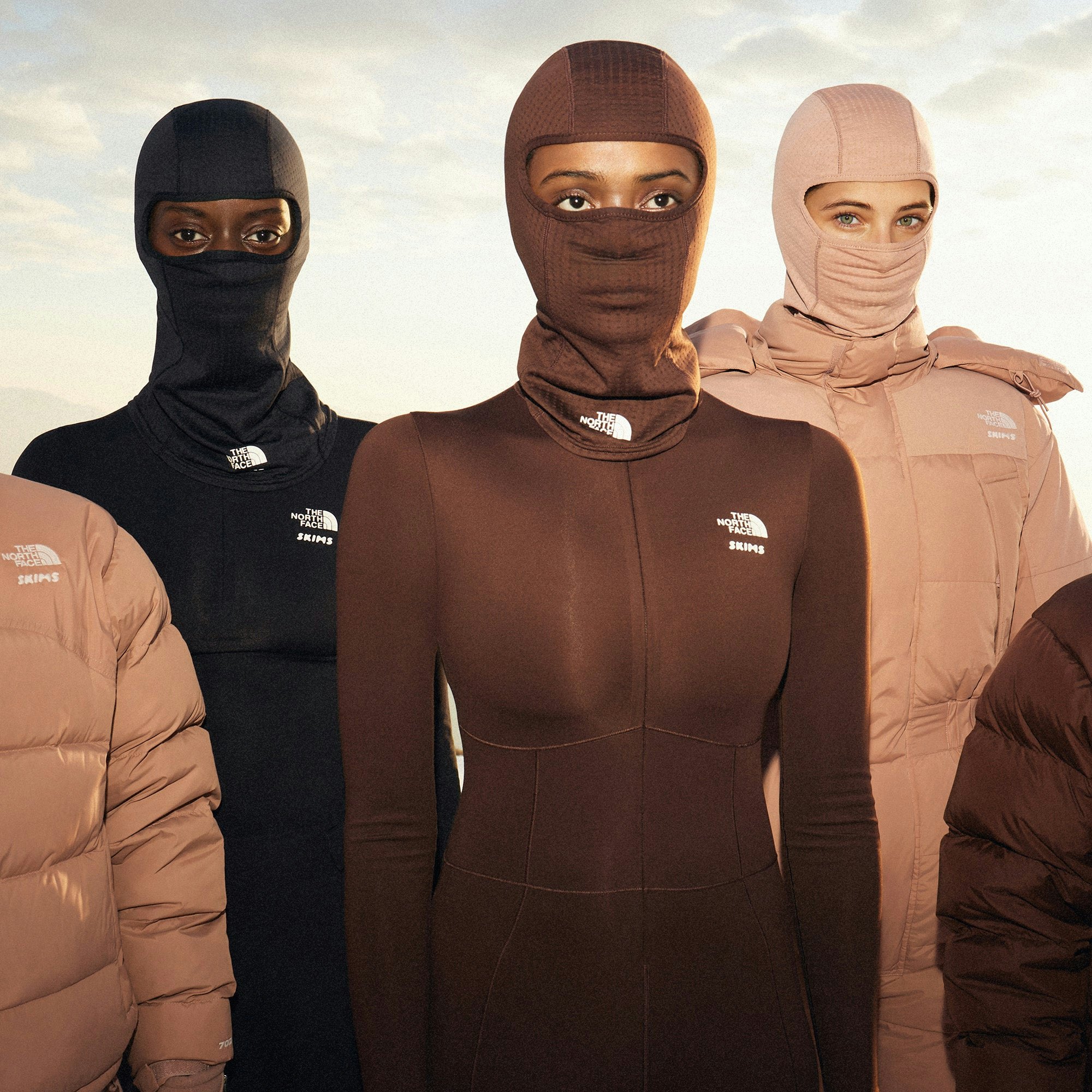 THE NORTH FACE X SKIMS REFINA BODYSUIT | COCOA CAMPAIGN IMAGERY