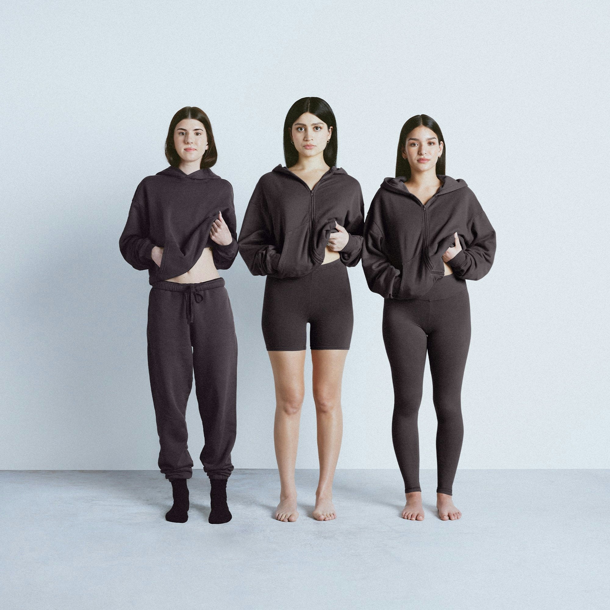 FRENCH TERRY CLASSIC ZIP UP HOODIE CAMPAIGN IMAGERY