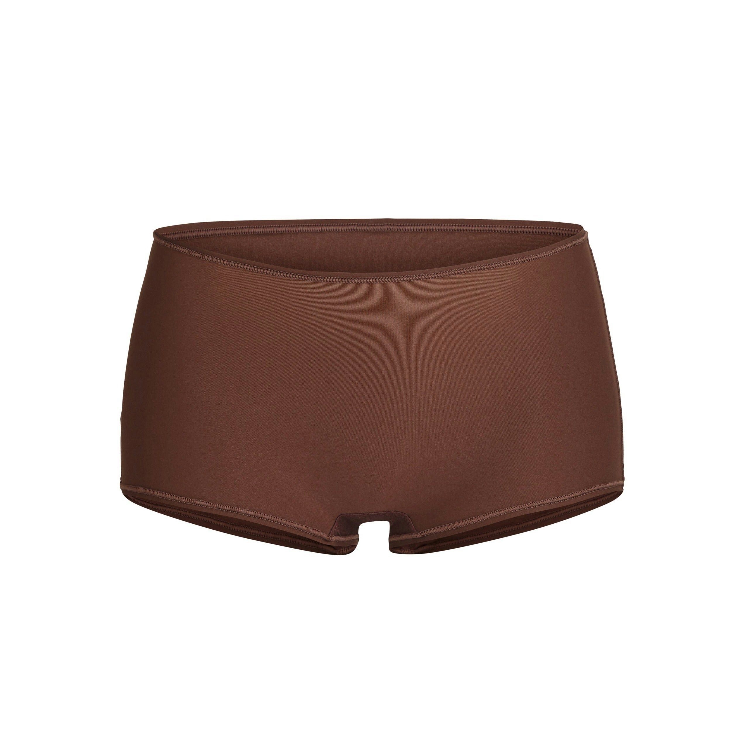 FITS EVERYBODY BOY SHORT | COCOA (BOY SHORTS, PANTIES) LAYS FLAT ON A WHITE BACKGROUND | FLT
