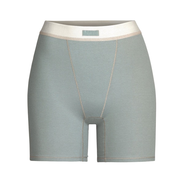 COTTON RIB BOXER | MINERAL (BOXERS, BOTTOMS) LAYS FLAT ON A WHITE BACKGROUND | FLT