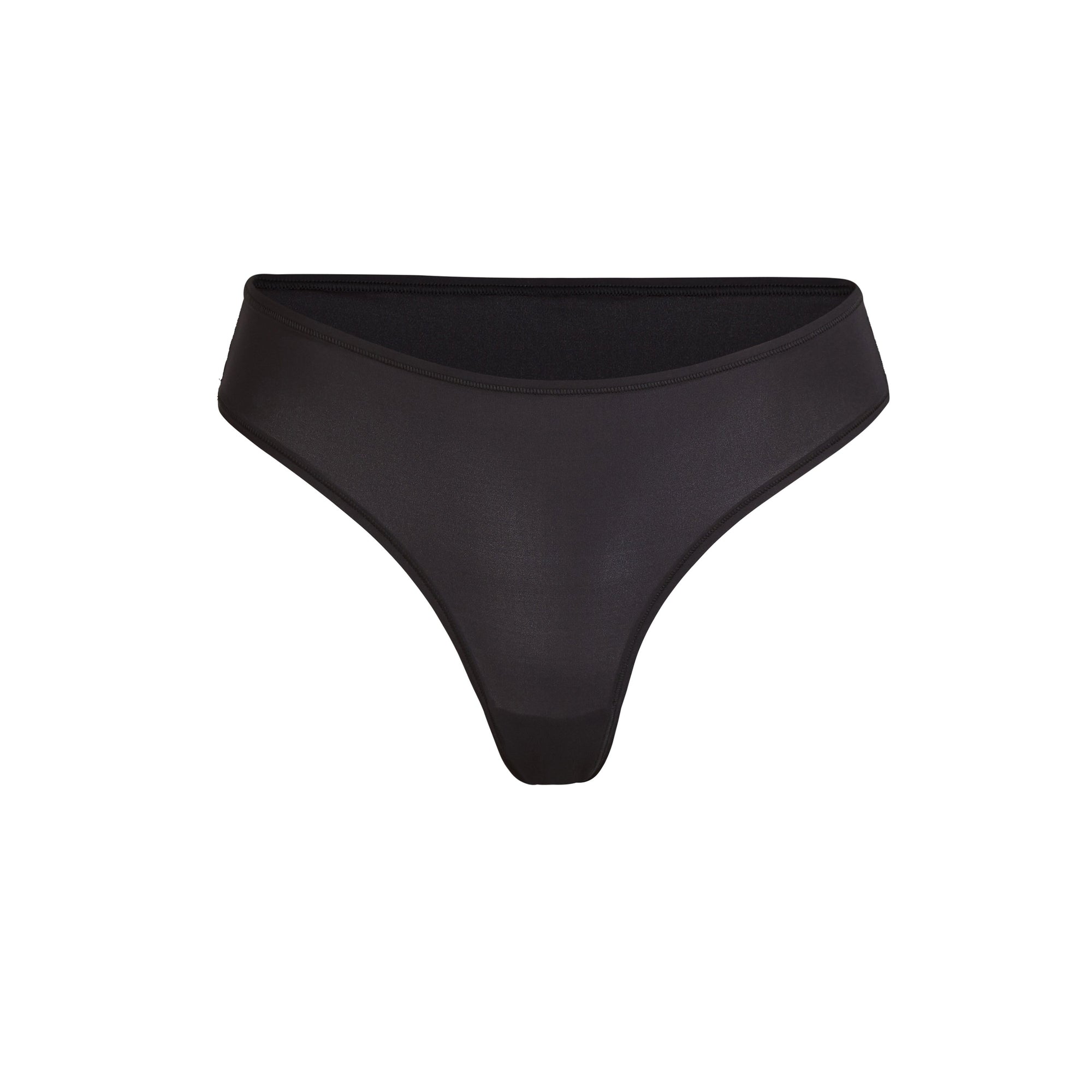 FITS EVERYBODY THONG | ONYX (THONGS, PANTIES) LAYS FLAT ON A WHITE BACKGROUND | FLT
