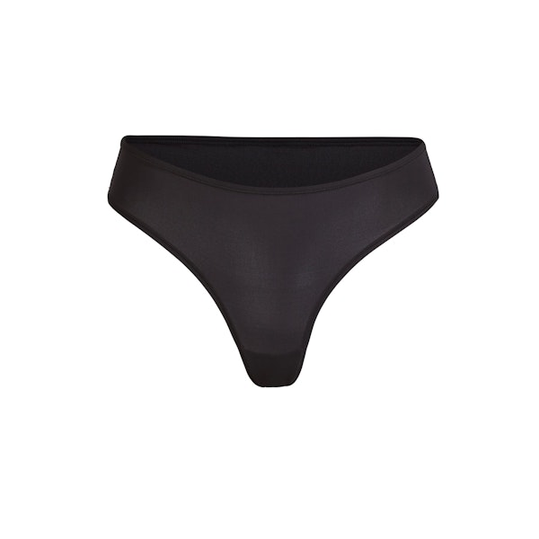 FITS EVERYBODY THONG | ONYX (THONGS, PANTIES) LAYS FLAT ON A WHITE BACKGROUND | FLT