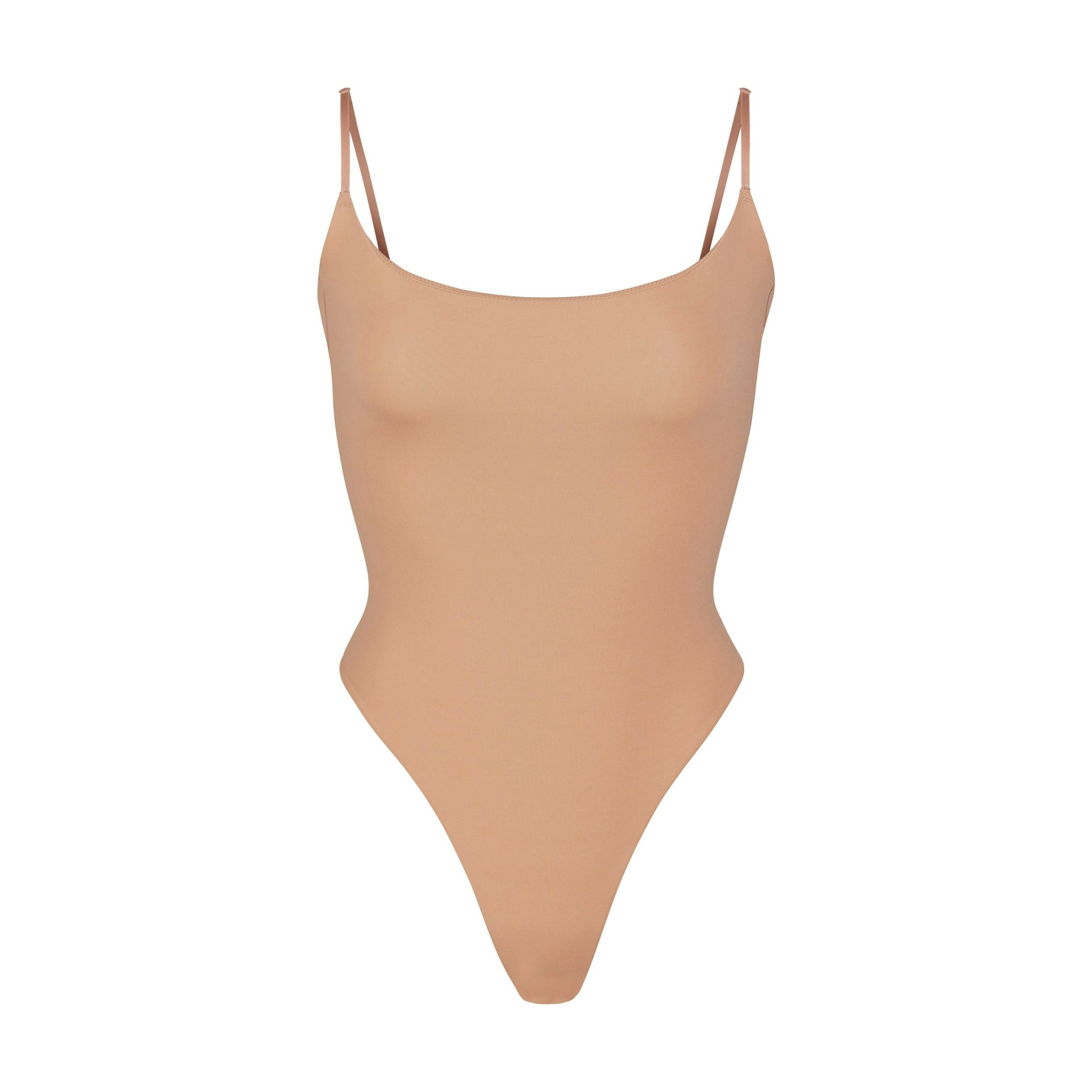 FITS EVERYBODY CAMI BODYSUIT | OCHRE (BODYSUITS) LAYS FLAT ON A WHITE BACKGROUND | FLT