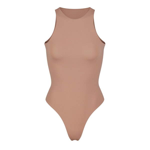 FITS EVERYBODY HIGH NECK BODYSUIT | SIENNA (BODYSUITS) LAYS FLAT ON A WHITE BACKGROUND | FLT