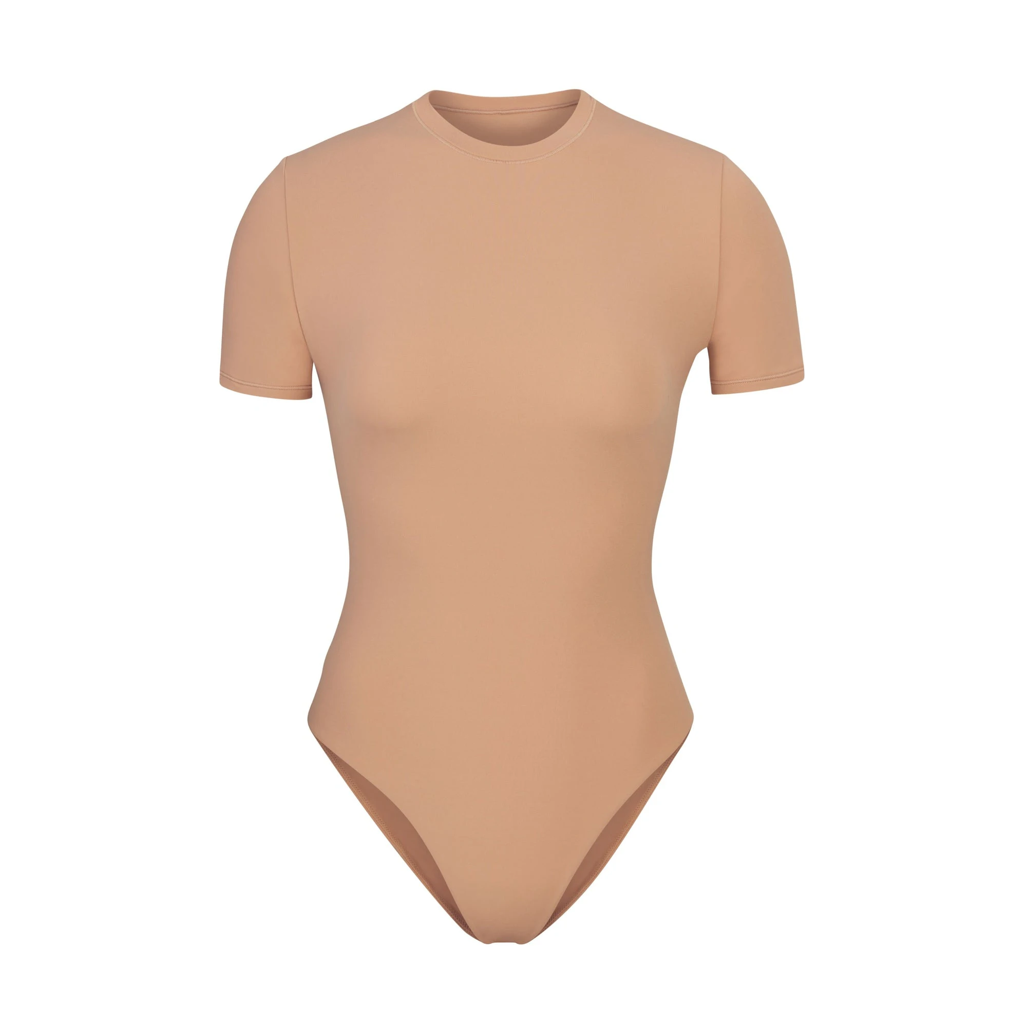 FITS EVERYBODY T-SHIRT BODYSUIT | OCHRE (BODYSUITS) LAYS FLAT ON A WHITE BACKGROUND | FLT