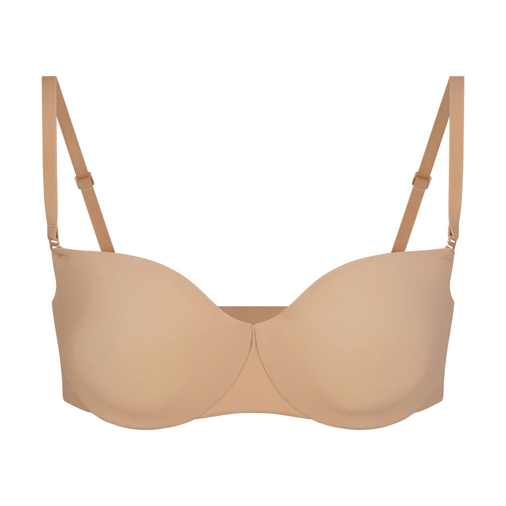 SMOOTHING STRAPLESS BRA LAYS FLAT ON A WHITE BACKGROUND | FLT