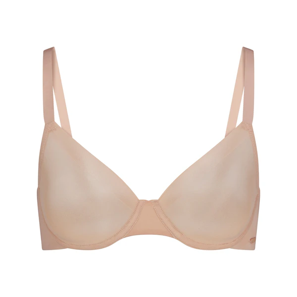 NO SHOW UNLINED DEMI BRA | MICA (DEMI BRAS) LAYS FLAT ON A WHITE BACKGROUND | FLT