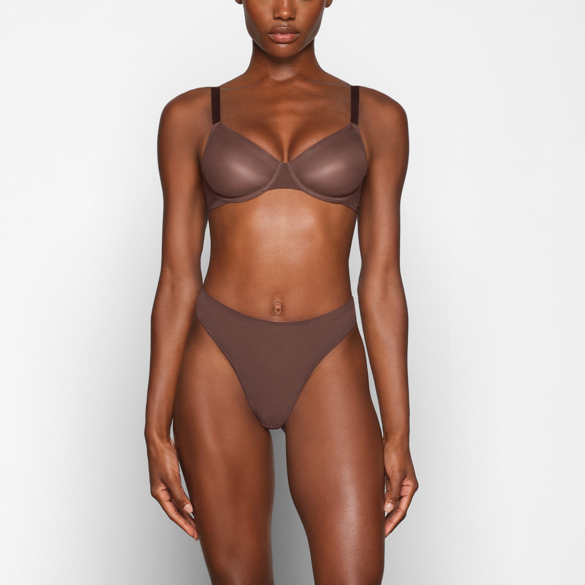NO SHOW UNLINED DEMI BRA | COCOA | SKIMS