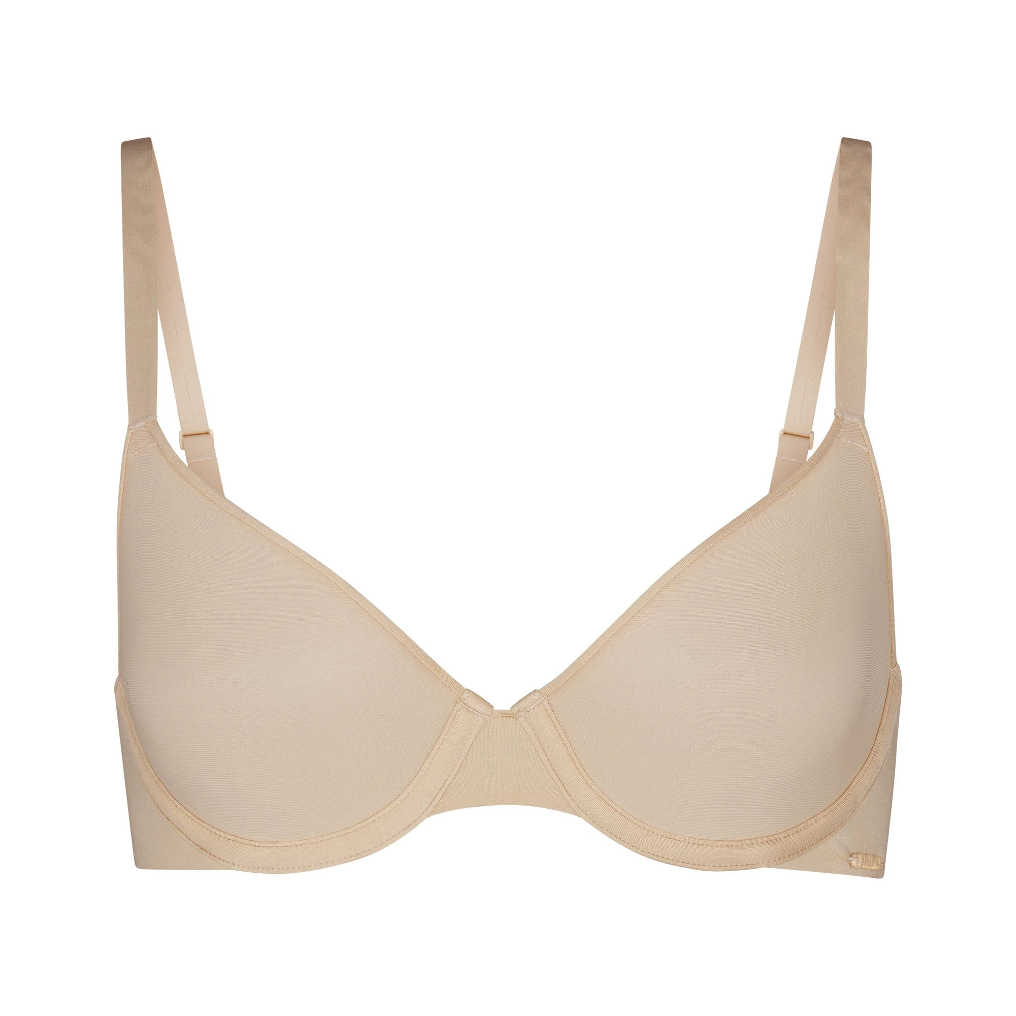 WEIGHTLESS DEMI BRA | SAND (DEMI BRAS) LAYS FLAT ON A WHITE BACKGROUND | FLT