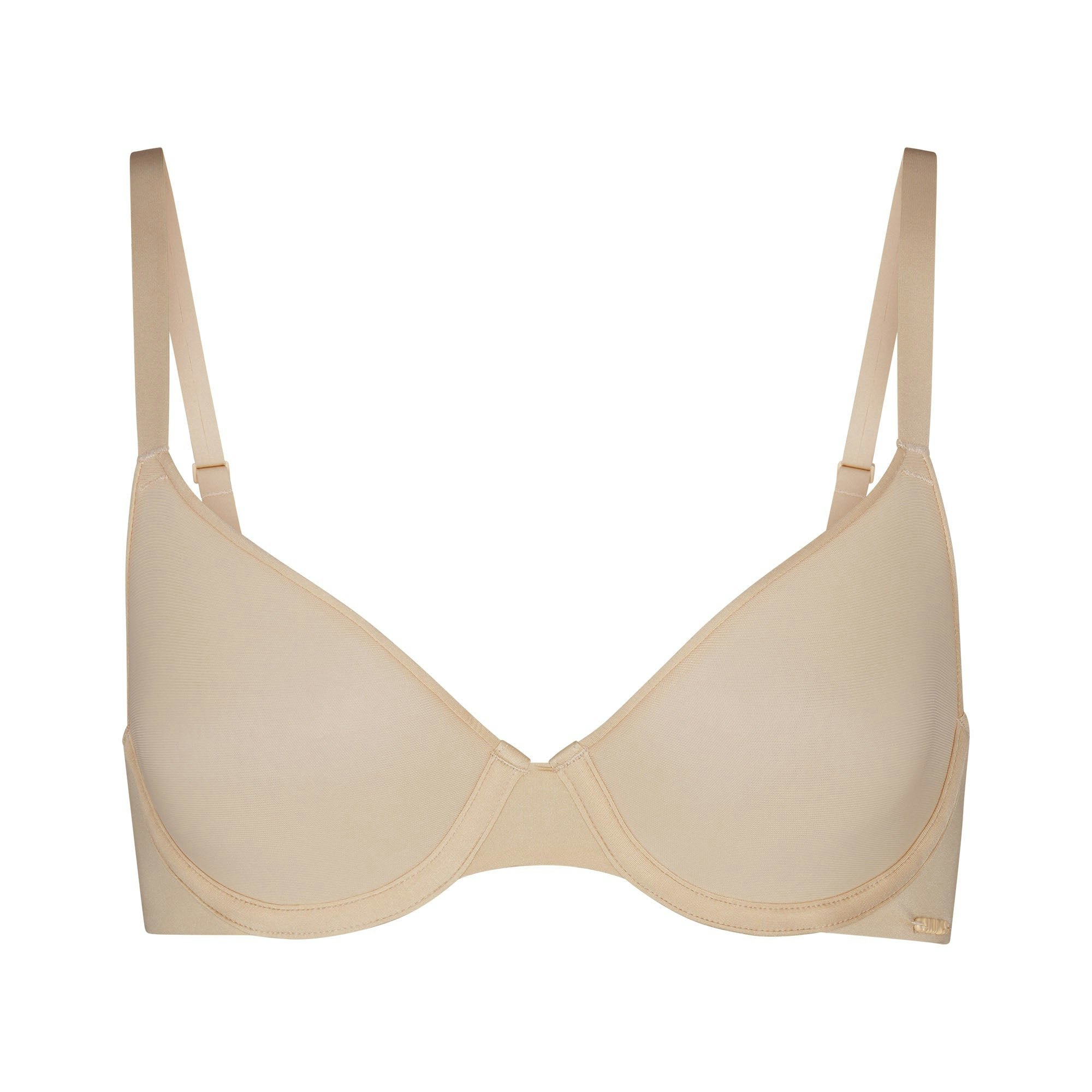WEIGHTLESS DEMI BRA | SAND (DEMI BRAS) LAYS FLAT ON A WHITE BACKGROUND | FLT