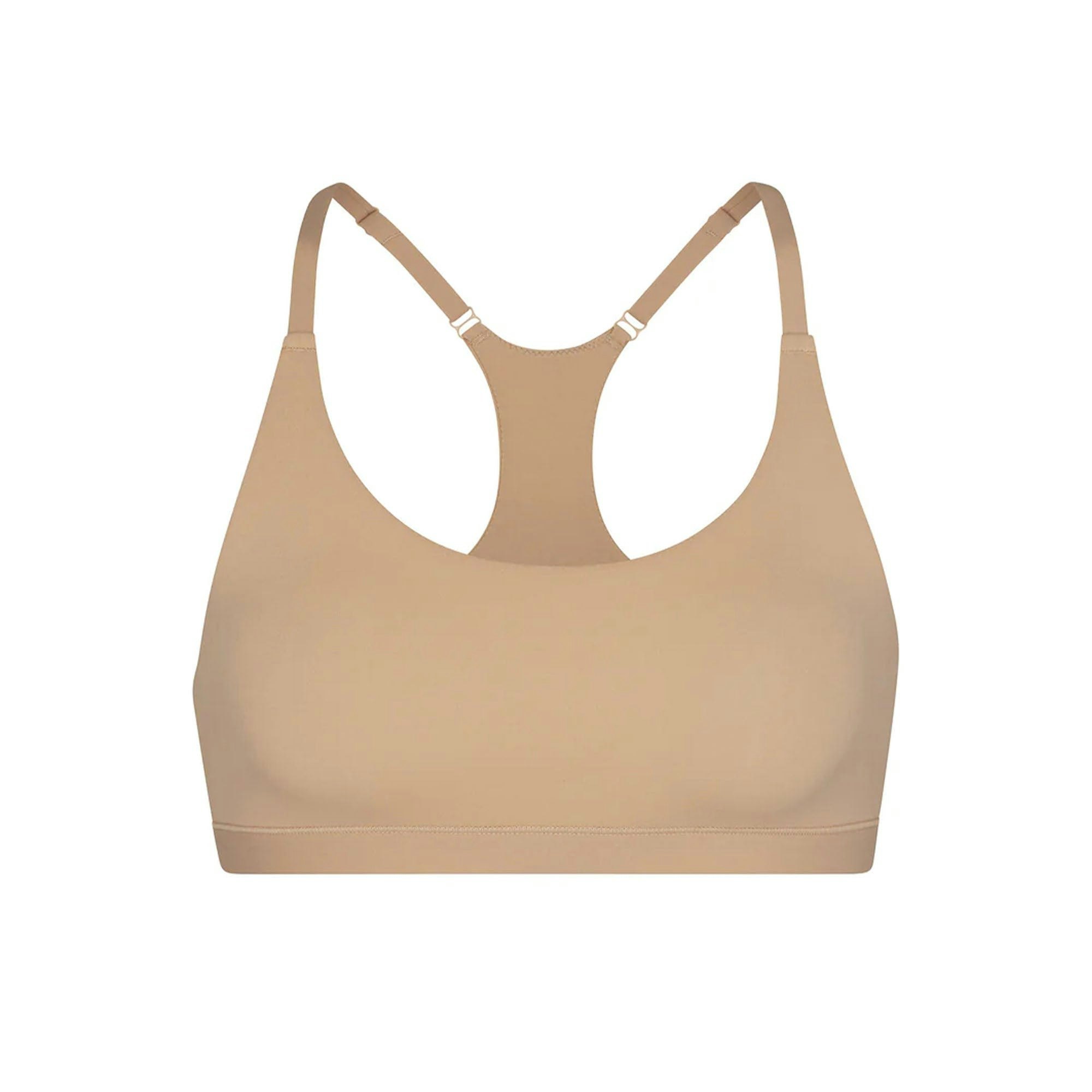 FITS EVERYBODY RACERBACK BRALETTE | CLAY (SCOOP BRALETTES) LAYS FLAT ON A WHITE BACKGROUND | FLT