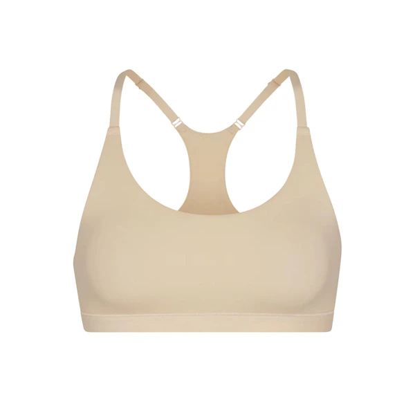 FITS EVERYBODY RACERBACK BRALETTE | SAND (SCOOP BRALETTES) LAYS FLAT ON A WHITE BACKGROUND | FLT
