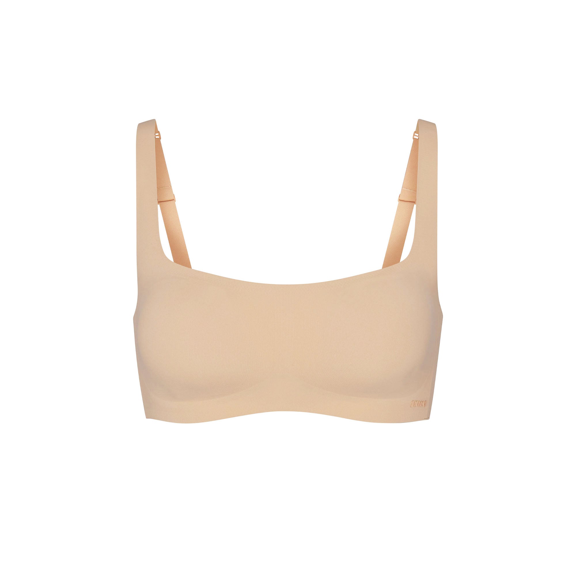 NAKED SCOOP BRALETTE | CLAY (SCOOP BRALETTES) LAYS FLAT ON A WHITE BACKGROUND