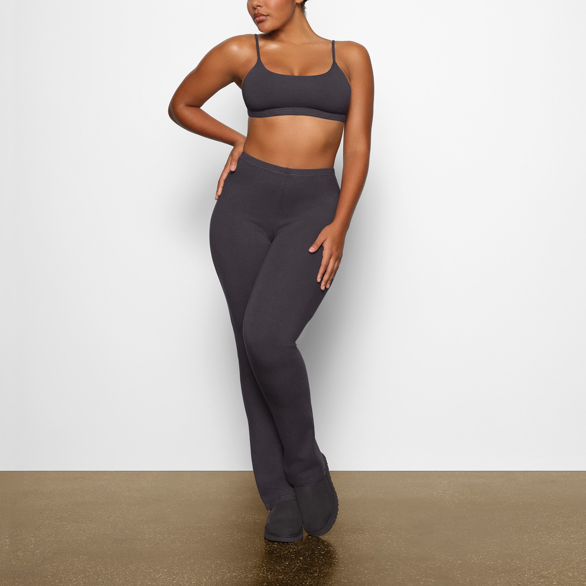 OUTDOOR SCOOP NECK BRALETTE ON A MODEL IN FRONT VIEW | SEE: M, L, XL