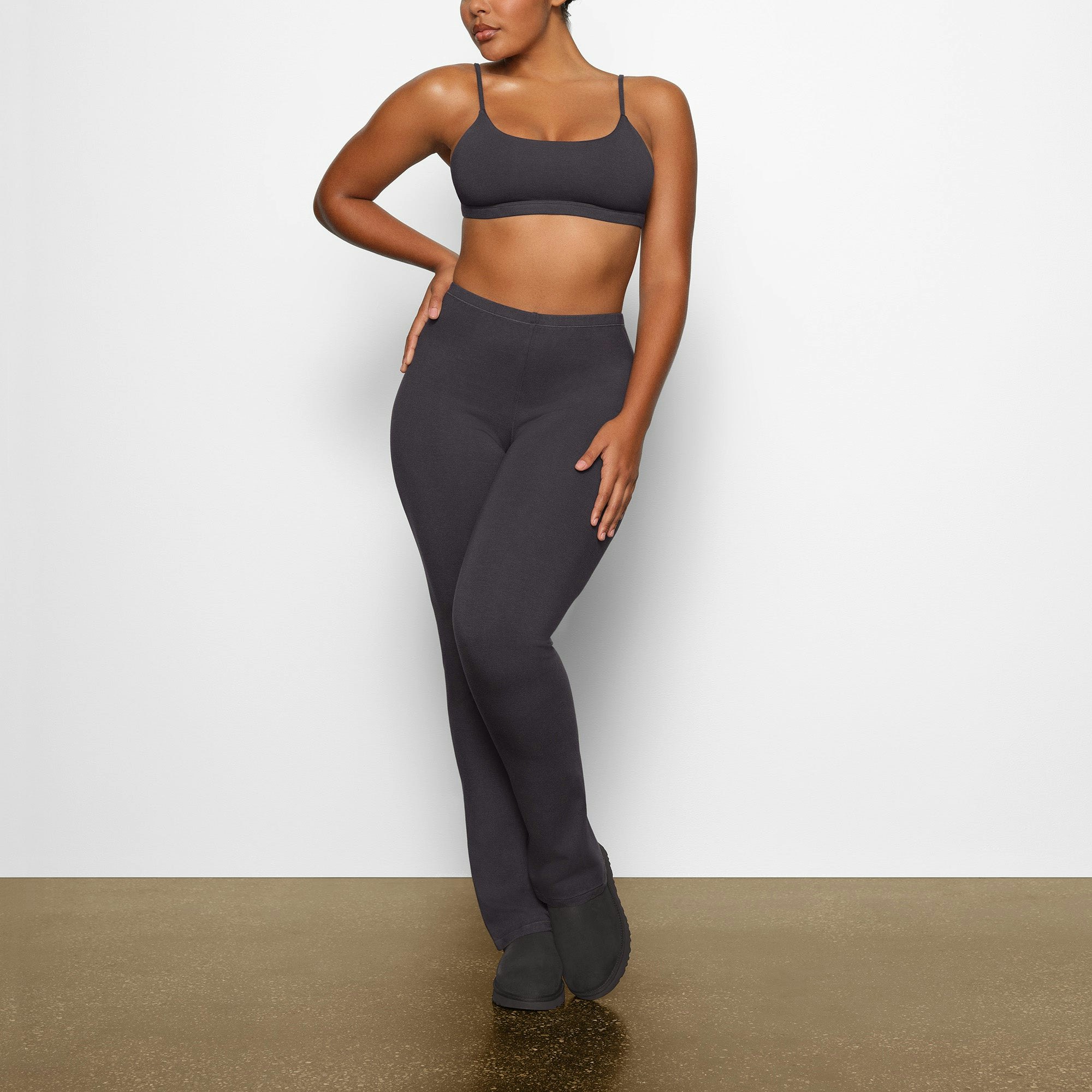 OUTDOOR SCOOP NECK BRALETTE ON A MODEL IN FRONT VIEW | SEE: M, L, XL