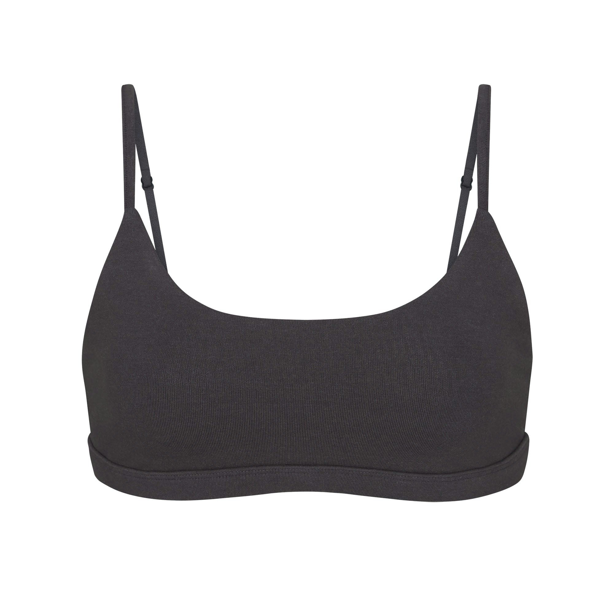 OUTDOOR SCOOP NECK BRALETTE LAYS FLAT ON A WHITE BACKGROUND