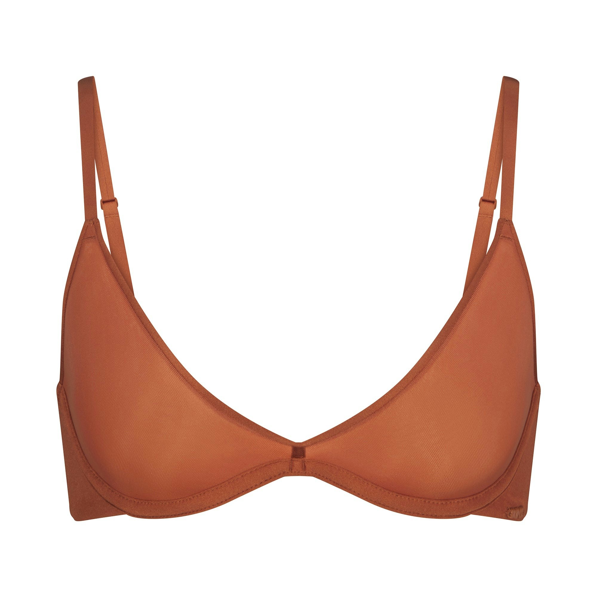 WEIGHTLESS SCOOP BRA | BRONZE (SCOOP BRAS) LAYS FLAT ON A WHITE BACKGROUND | FLT