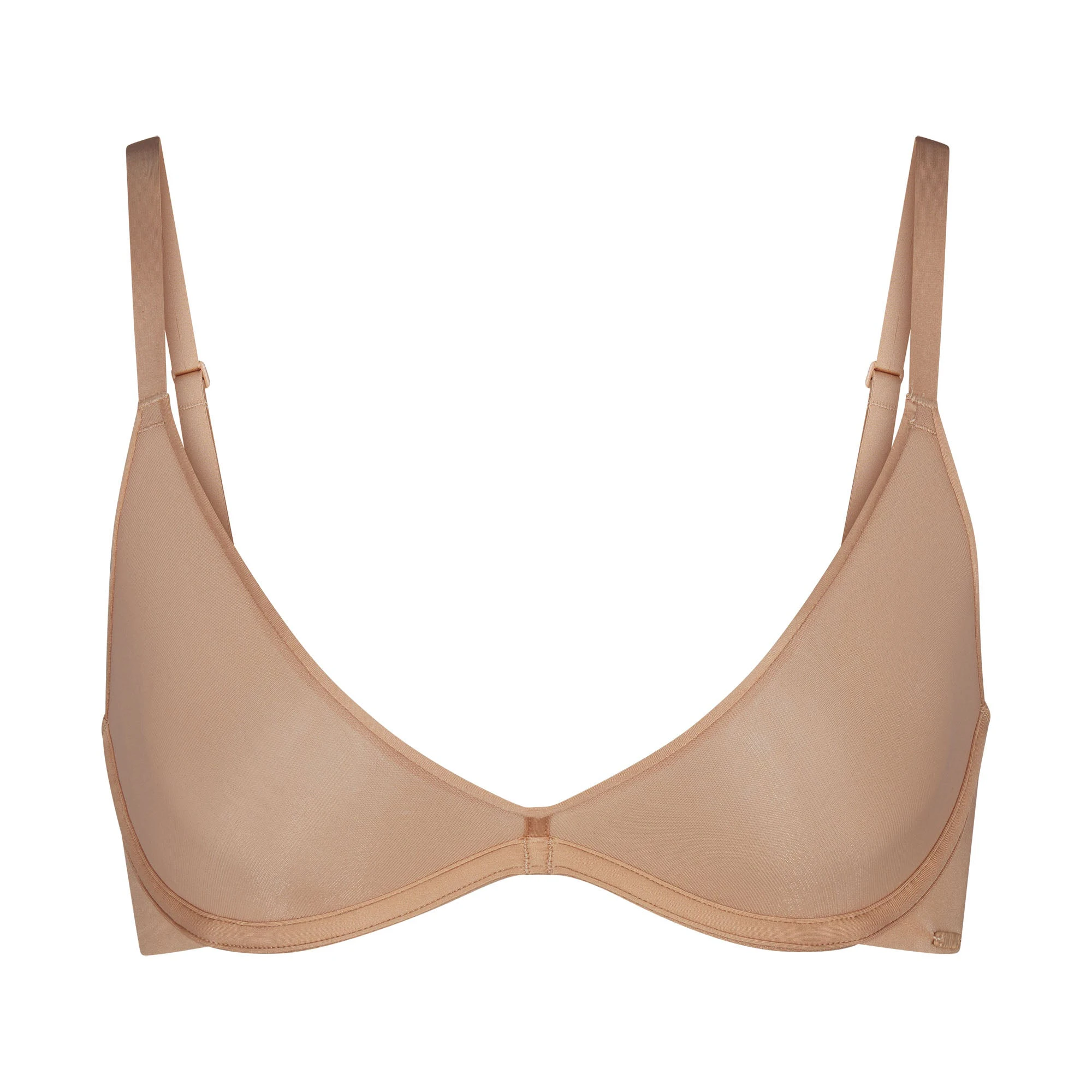 WEIGHTLESS SCOOP BRA | CLAY (SCOOP BRAS) LAYS FLAT ON A WHITE BACKGROUND | FLT