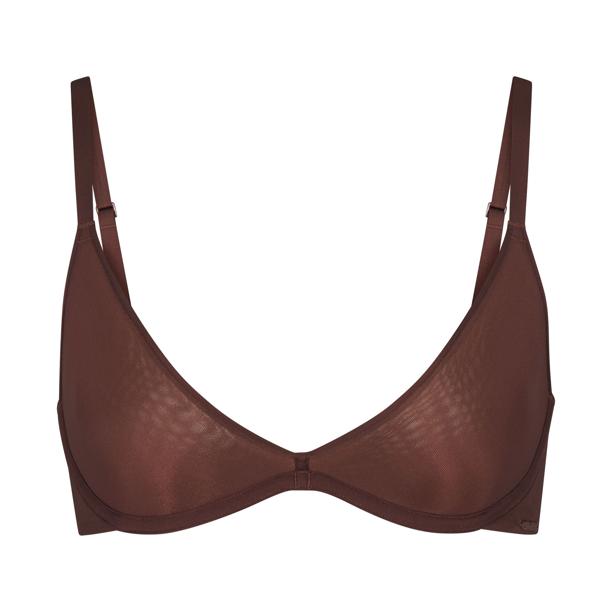 【SKIMS】UNLINED SCOOP BRA STRETCH SATIN PENDANT UNLINED SCOOP BRA | ONYX