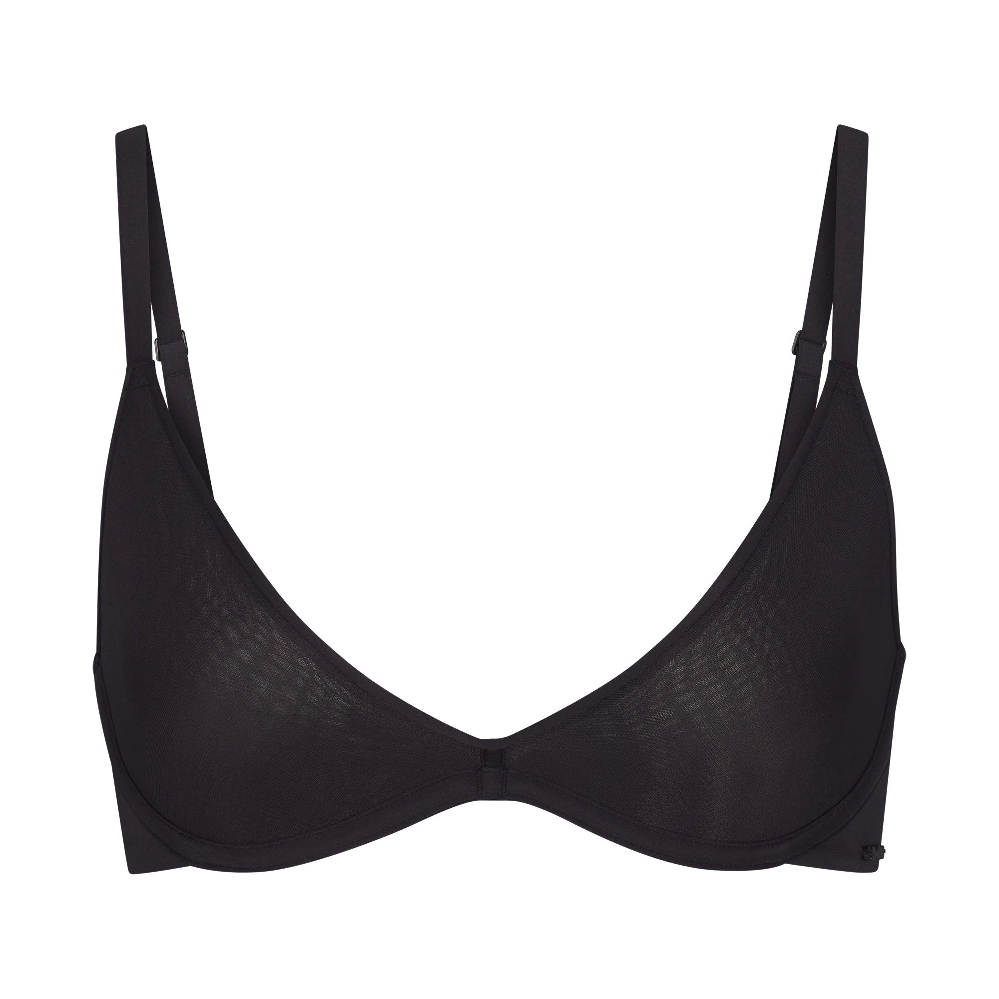 WEIGHTLESS SCOOP BRA | ONYX (SCOOP BRAS) LAYS FLAT ON A WHITE BACKGROUND | FLT