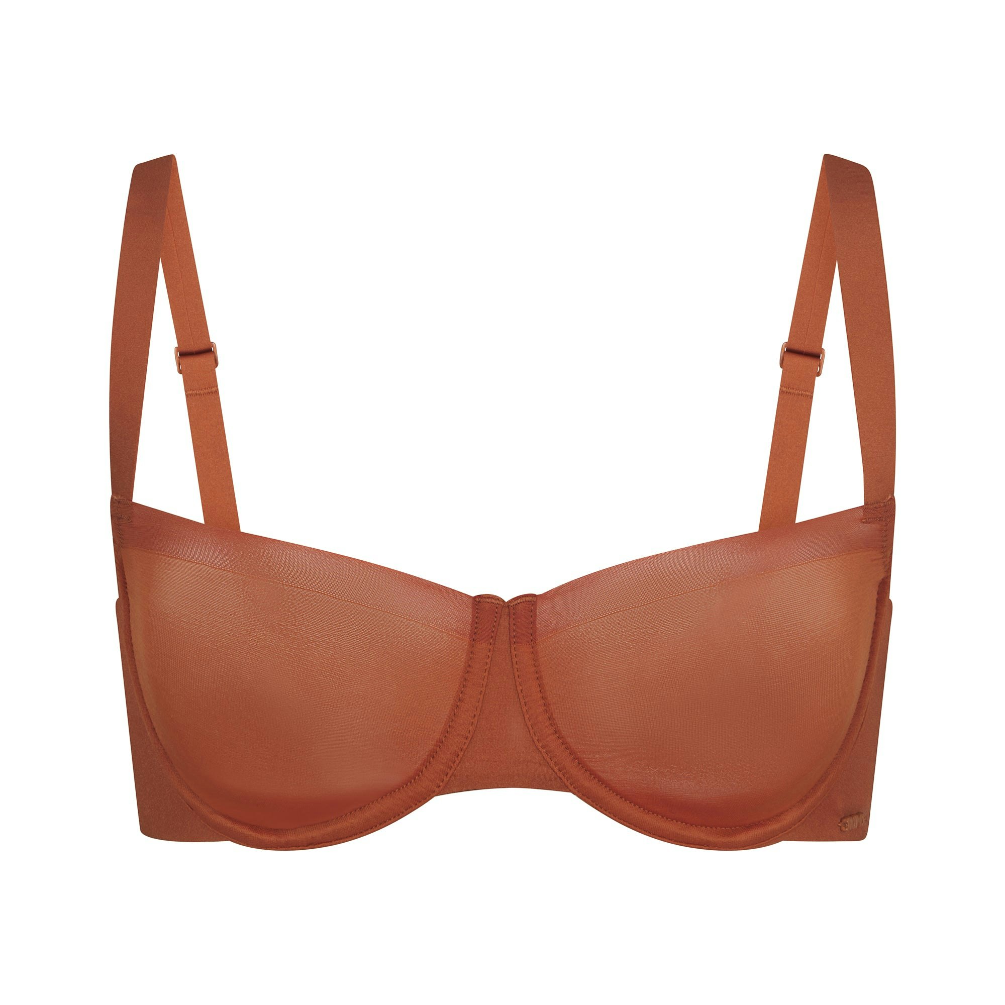 NO SHOW UNLINED BALCONETTE BRA | BRONZE (BALCONETTE BRAS) LAYS FLAT ON A WHITE BACKGROUND | FLT