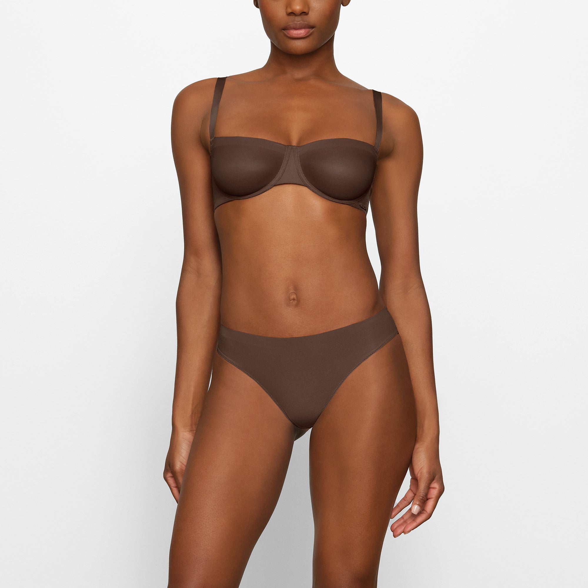 NO SHOW UNLINED BALCONETTE BRA | ESPRESSO | SKIMS