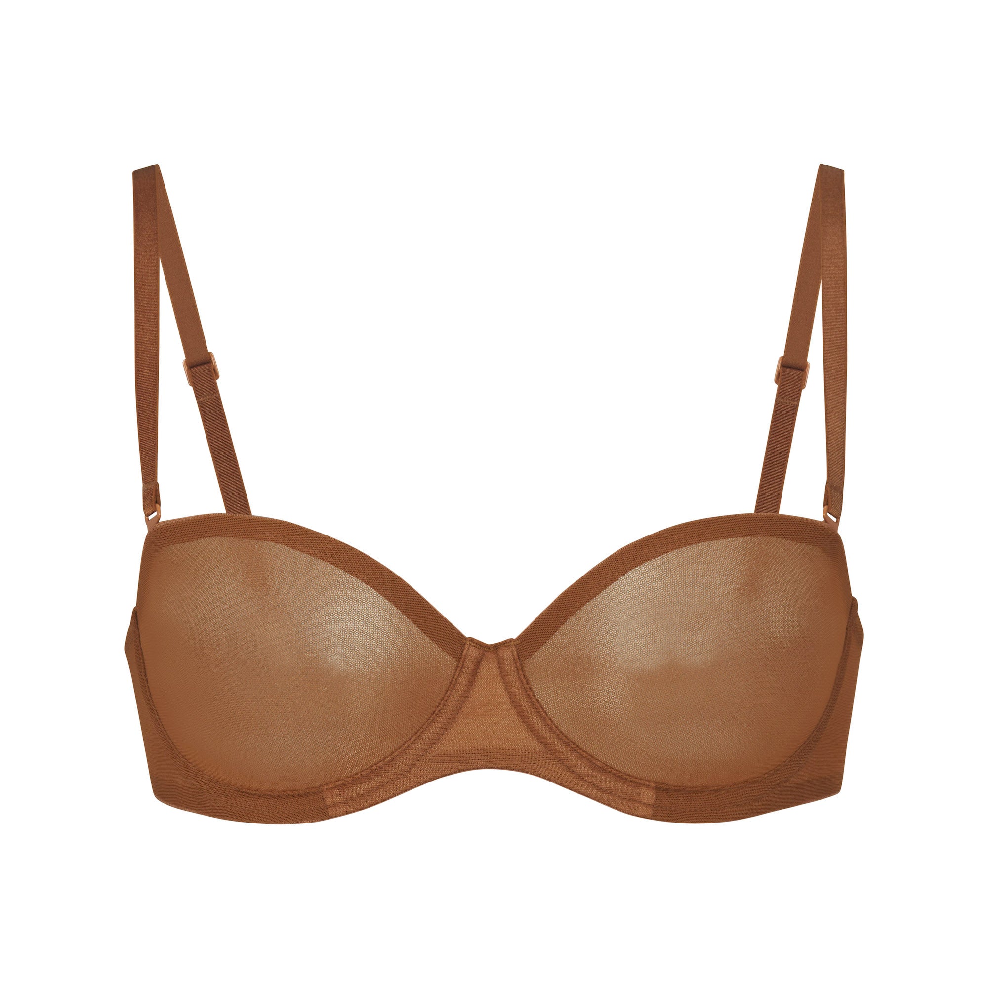 下着・アンダーウェア SKIMS Ultra Fine Mesh Picot Demi Bra 34C ULTRA FINE MESH SCOOP BRA | BRONZE
