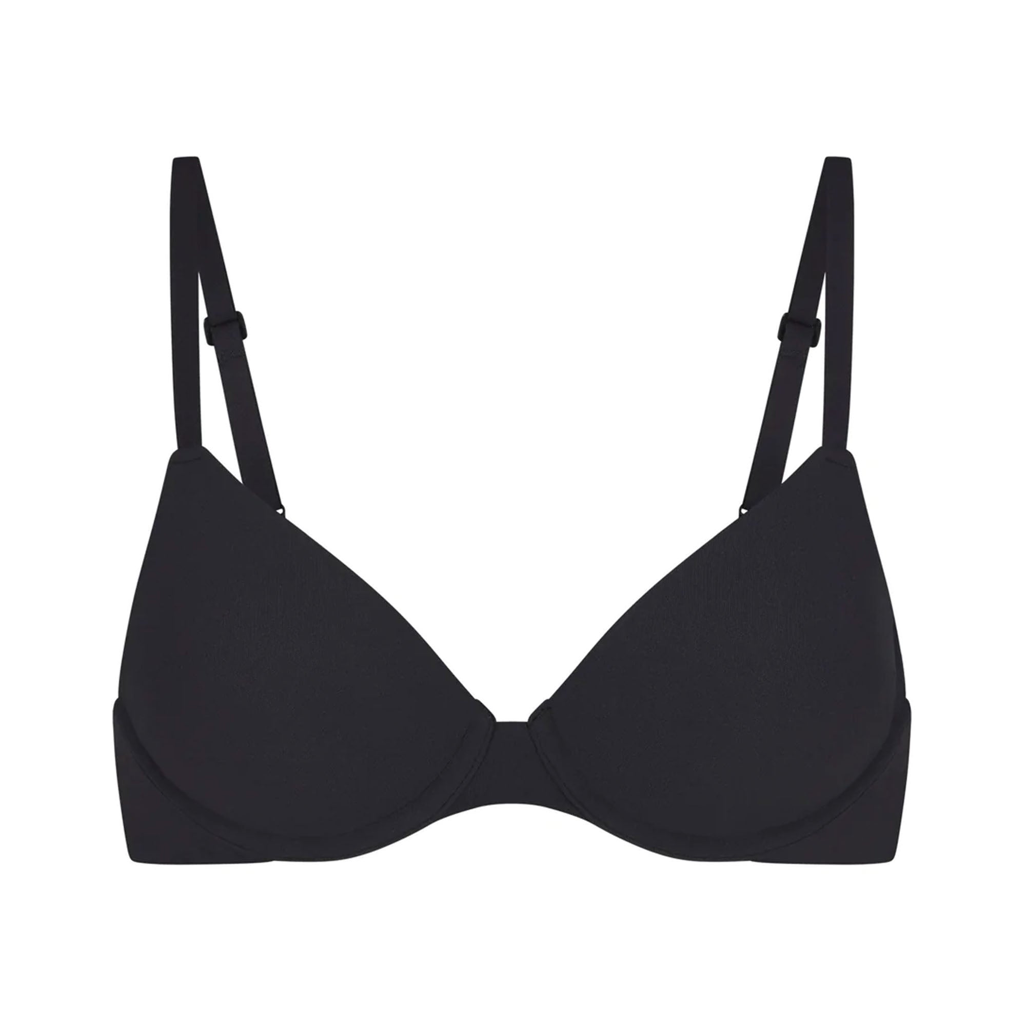 FITS EVERYBODY T-SHIRT BRA | ONYX (DEMI BRAS) LAYS FLAT ON A WHITE BACKGROUND