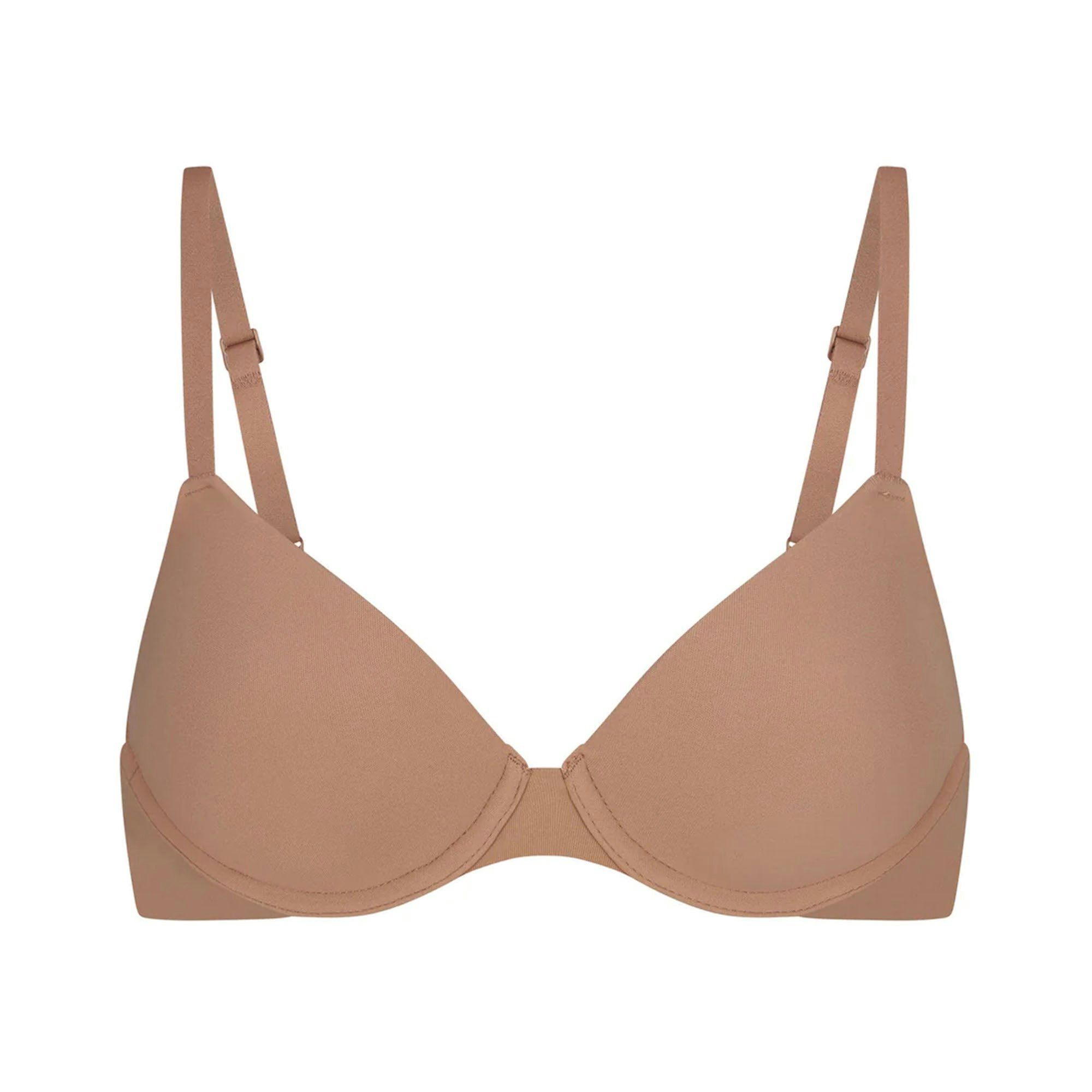 FITS EVERYBODY T-SHIRT BRA | SIENNA (DEMI BRAS) LAYS FLAT ON A WHITE BACKGROUND | FLT