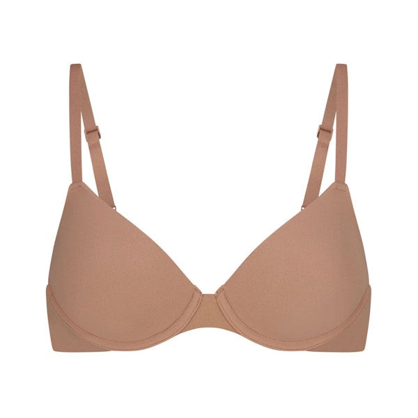 FITS EVERYBODY T-SHIRT BRA | SIENNA (DEMI BRAS) LAYS FLAT ON A WHITE BACKGROUND | FLT