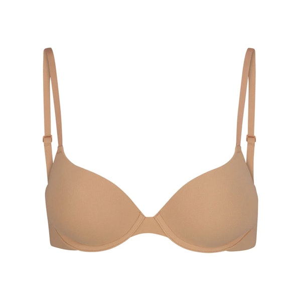 FITS EVERYBODY PUSH-UP BRA | OCHRE (DEMI BRAS) LAYS FLAT ON A WHITE BACKGROUND | FLT
