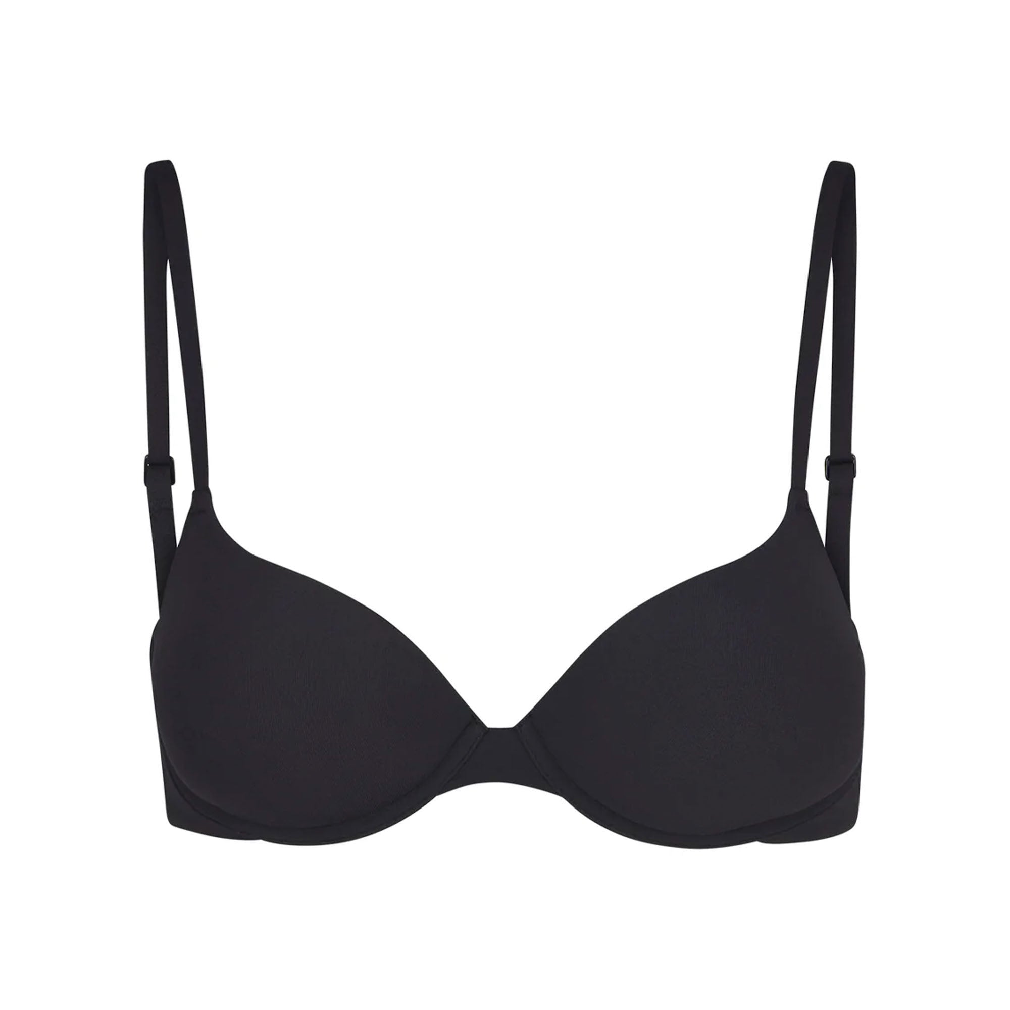 FITS EVERYBODY PUSH-UP BRA | ONYX (DEMI BRAS) LAYS FLAT ON A WHITE BACKGROUND