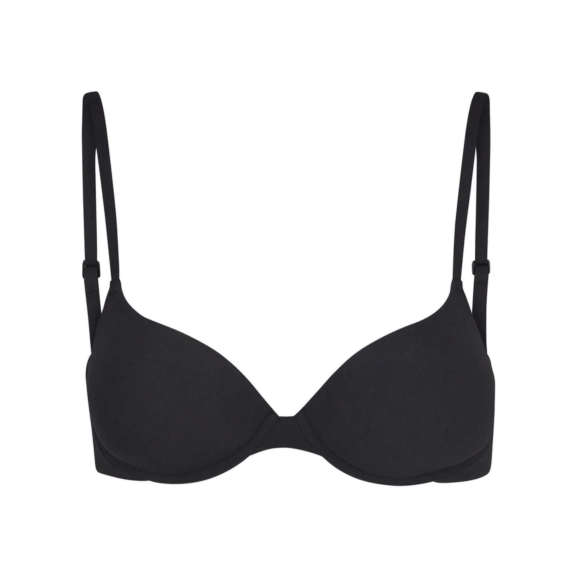 FITS EVERYBODY PUSH-UP BRA | ONYX (DEMI BRAS) LAYS FLAT ON A WHITE BACKGROUND | FLT