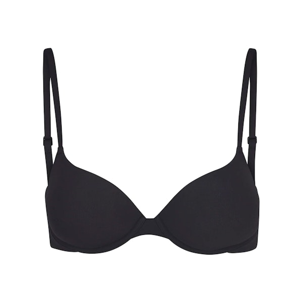 FITS EVERYBODY PUSH-UP BRA | ONYX (DEMI BRAS) LAYS FLAT ON A WHITE BACKGROUND | FLT